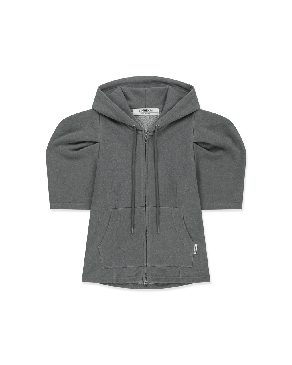Kimhe Kim - Balloon Sleeve Zip-Up Hoodie (Cool Grey) product image 1 | TRAB K-Fashion Australia