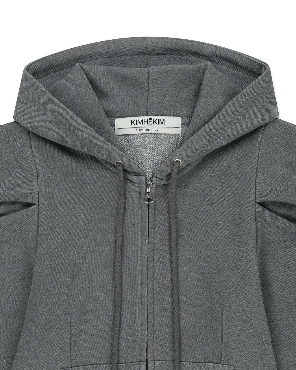 Kimhe Kim - Balloon Sleeve Zip-Up Hoodie (Cool Grey) product image 3 | TRAB K-Fashion Australia