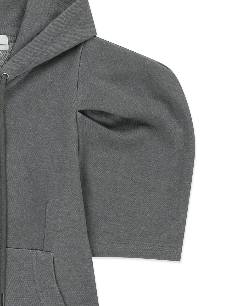 Kimhe Kim - Balloon Sleeve Zip-Up Hoodie (Cool Grey) product image 4 | TRAB K-Fashion Australia