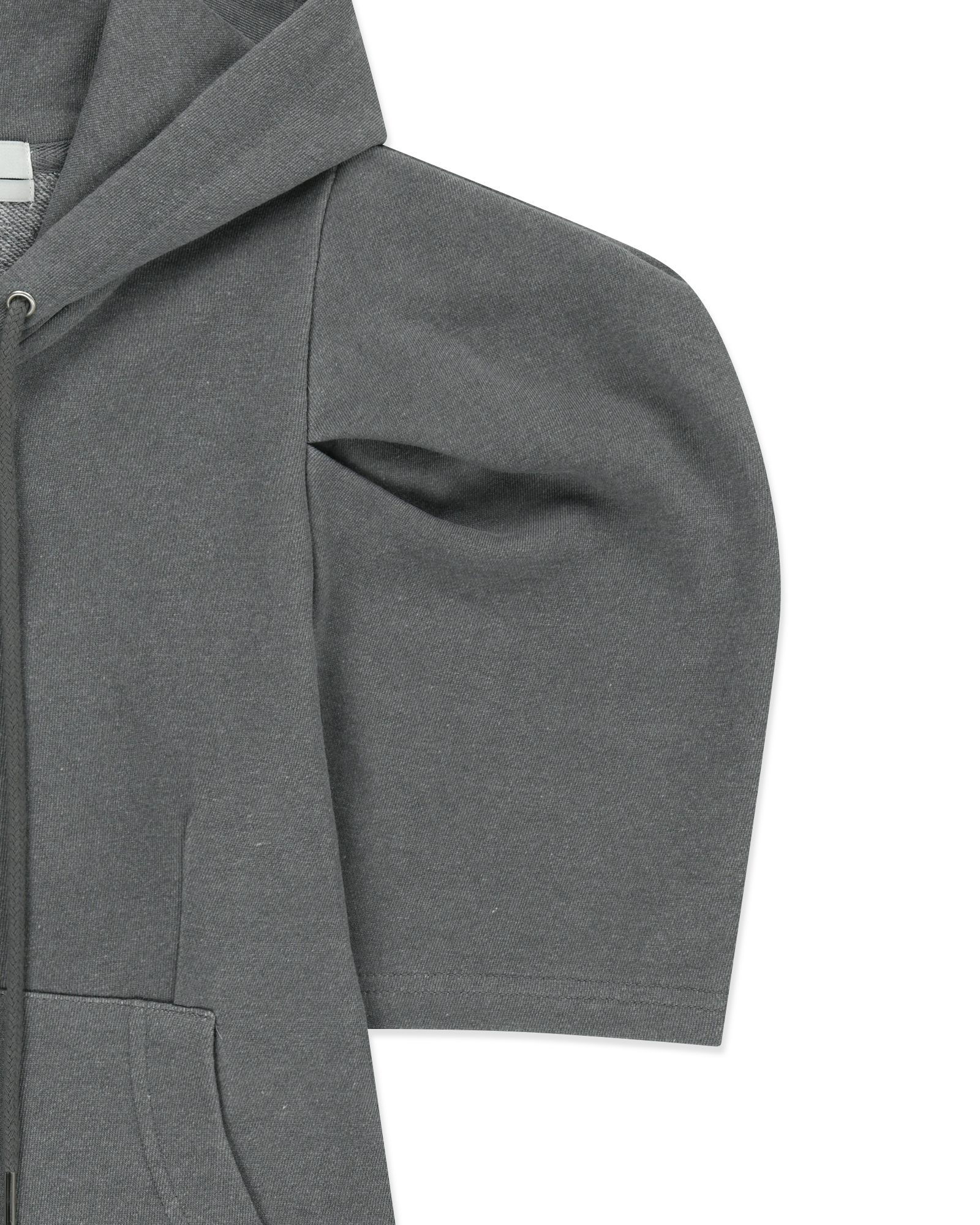 Kimhe Kim - Balloon Sleeve Zip-Up Hoodie (Cool Grey) product image 4 | TRAB K-Fashion Australia
