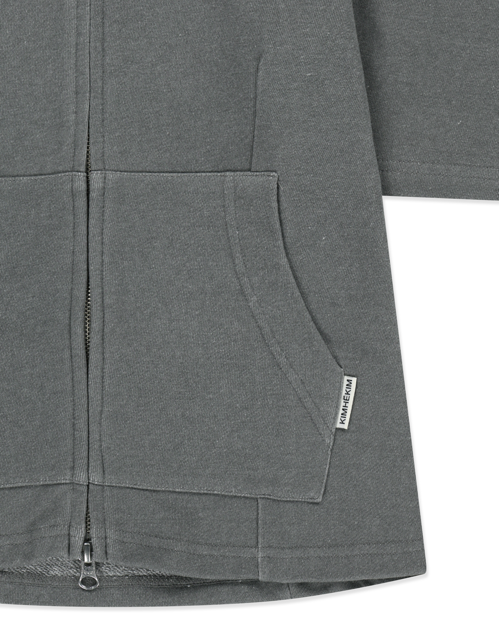 Kimhe Kim - Balloon Sleeve Zip-Up Hoodie (Cool Grey) product image 5 | TRAB K-Fashion Australia