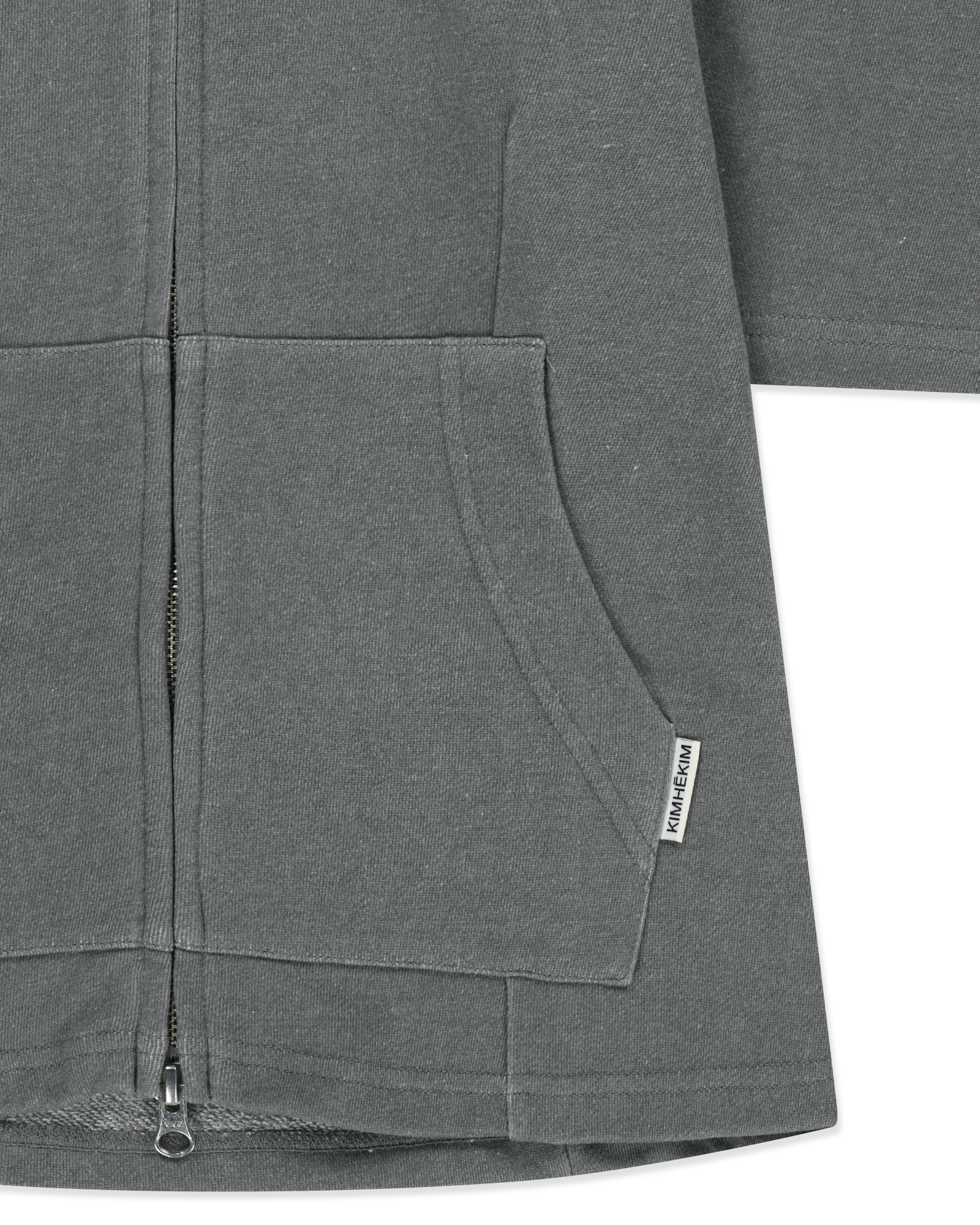 Kimhe Kim - Balloon Sleeve Zip-Up Hoodie (Cool Grey) product image 5 | TRAB K-Fashion Australia