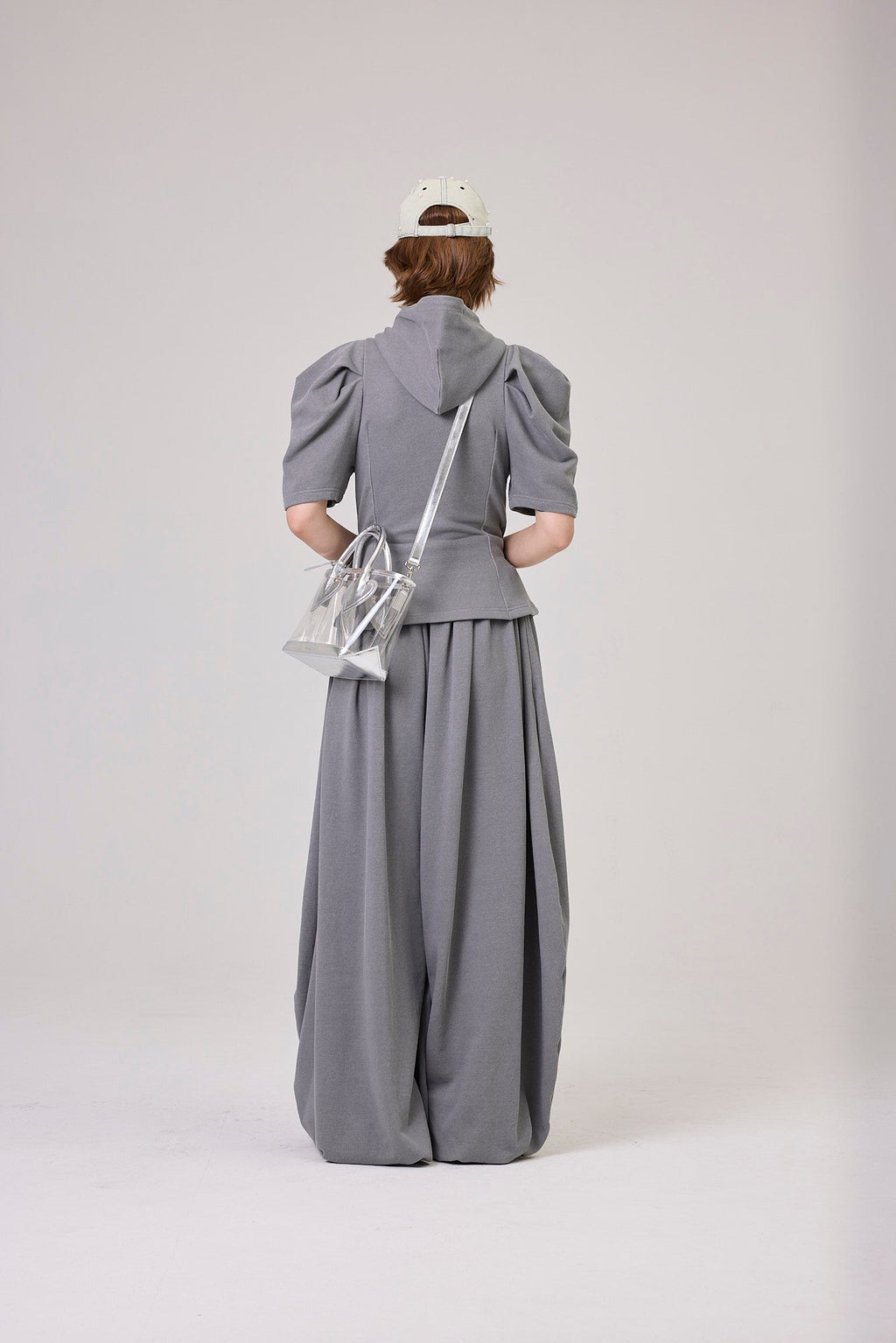 Kimhe Kim - Balloon Sleeve Zip-Up Hoodie (Cool Grey) product image 10 | TRAB K-Fashion Australia