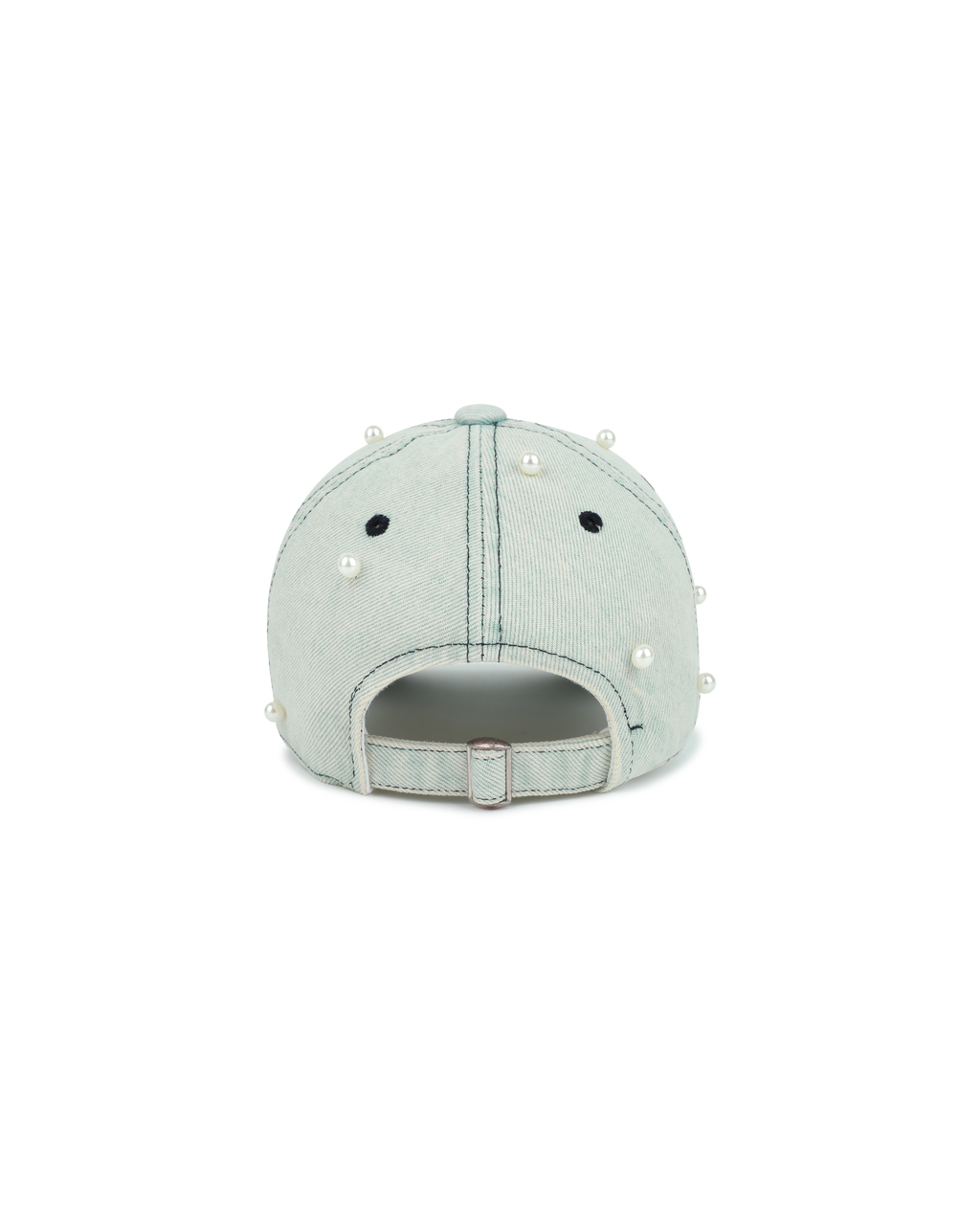 Kimhe Kim - Washed Pearl Denim Ball Cap (Sky Blue) product image 5 | TRAB K-Fashion Australia