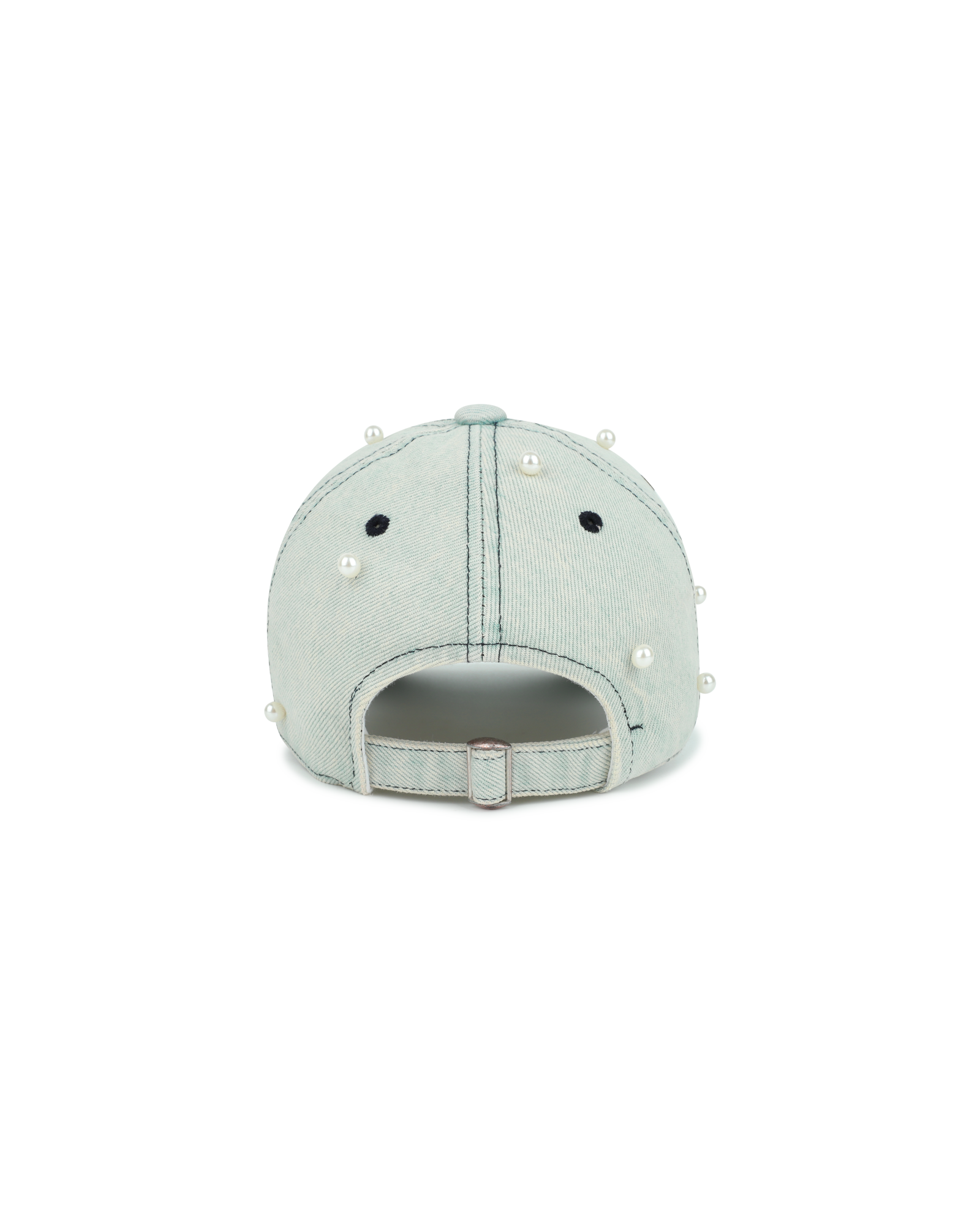 Kimhe Kim - Washed Pearl Denim Ball Cap (Sky Blue) product image 5 | TRAB K-Fashion Australia