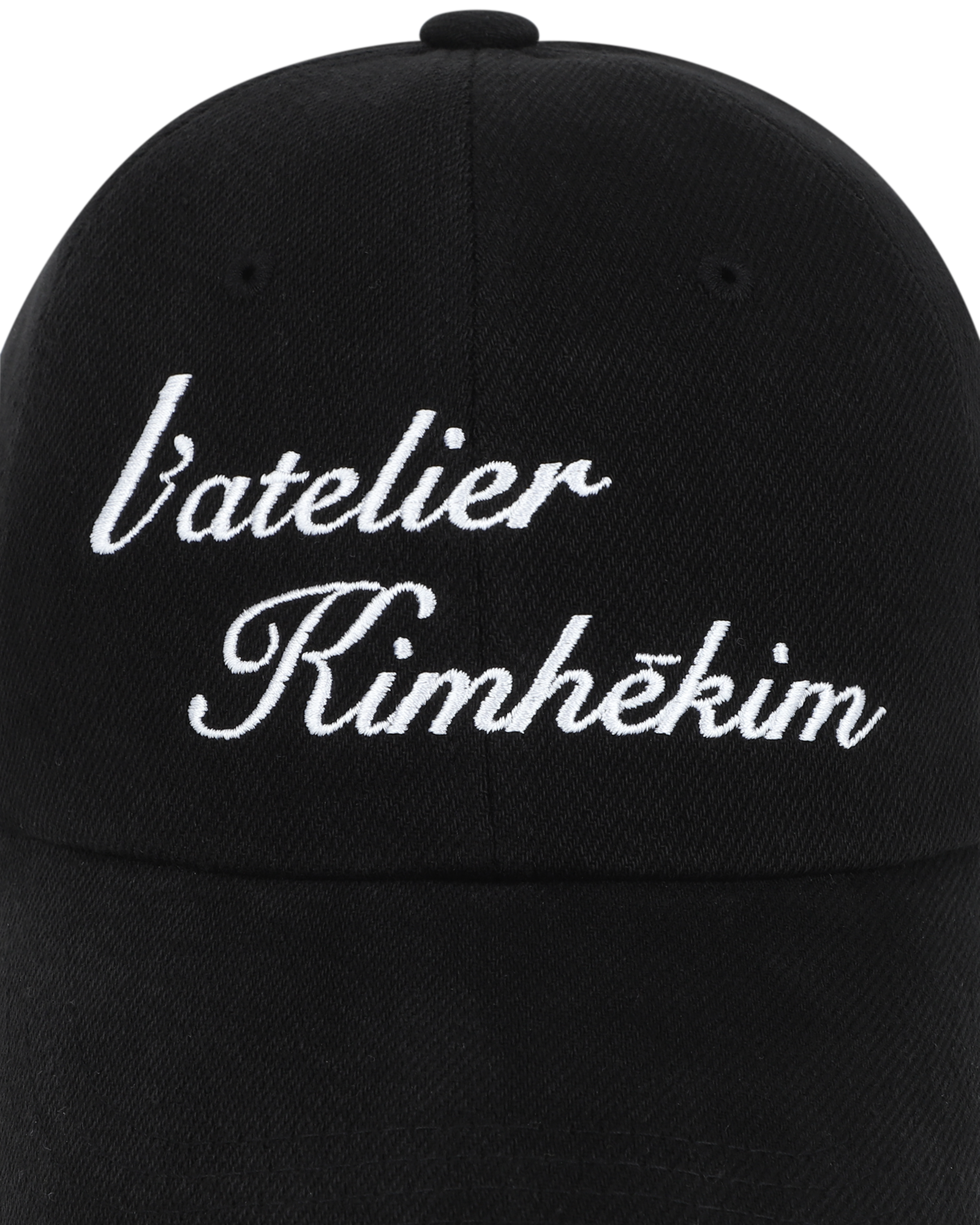 Kimhe Kim - Washed Atelier Embroidered Denim Ball Cap (Black) product image 8 | TRAB K-Fashion Australia