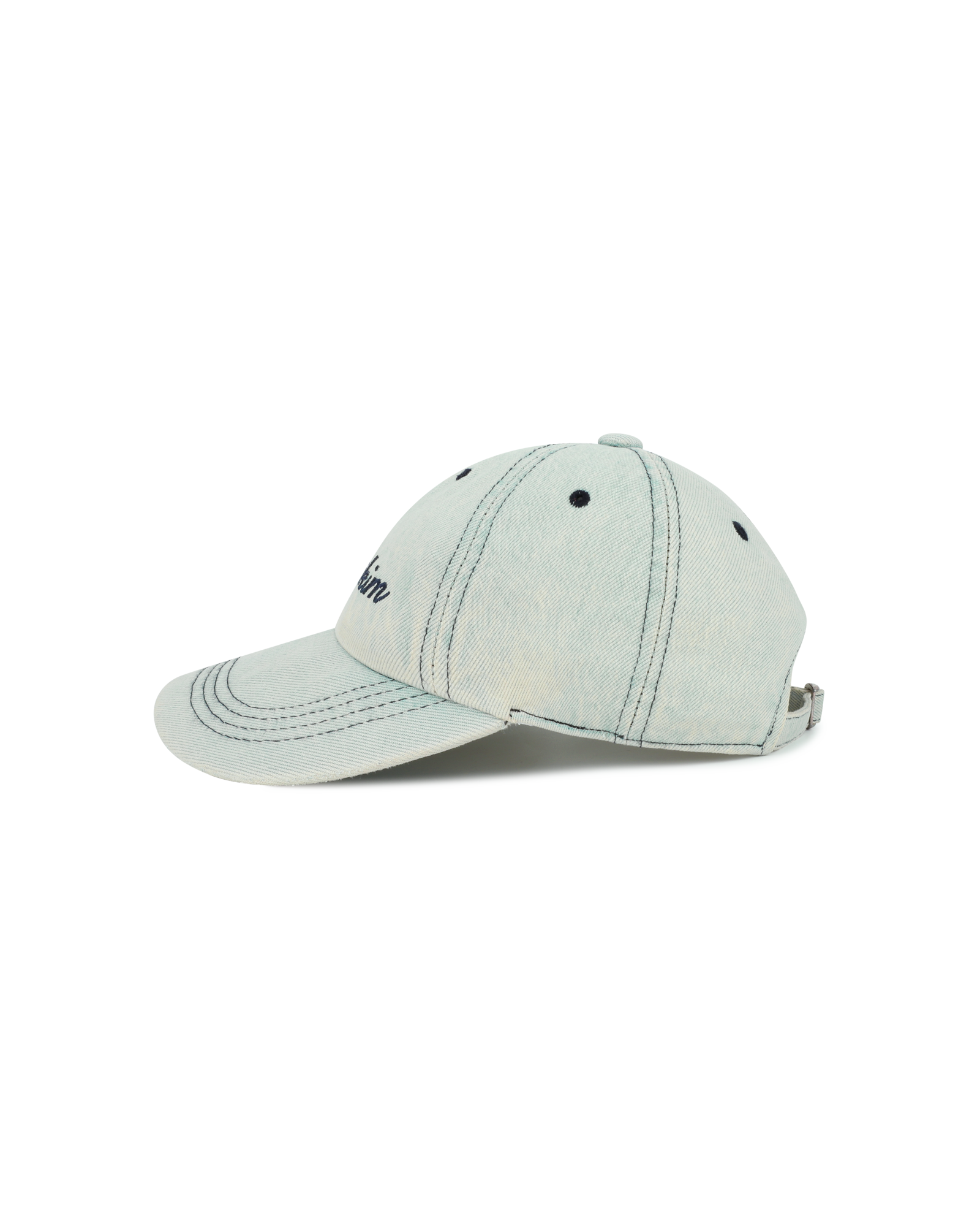 Kimhe Kim - Washed Atelier Embroidered Denim Ball Cap (Sky Blue) product image 3 | TRAB K-Fashion Australia