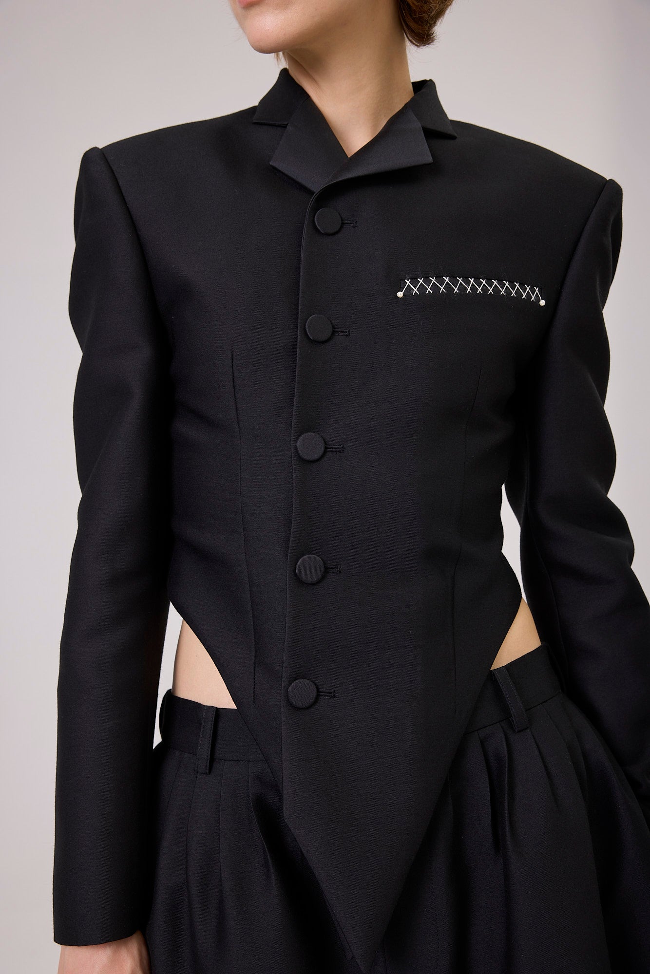 Kimhe Kim - Slim Waist Jacket (Black) product image 6 | TRAB K-Fashion Australia