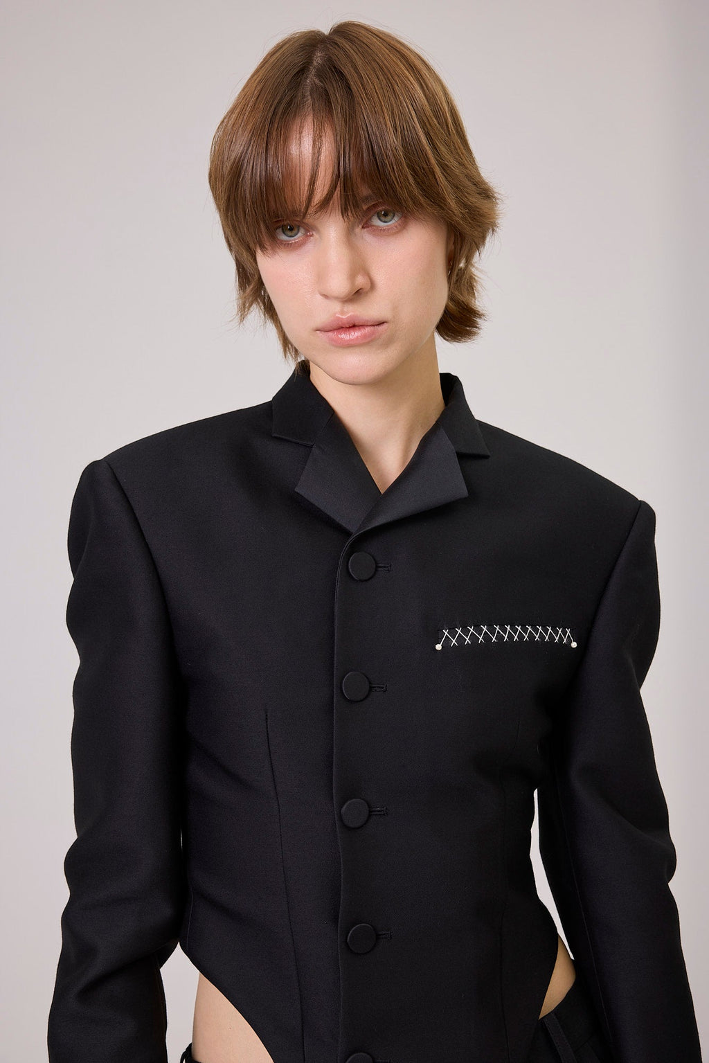 Kimhe Kim - Slim Waist Jacket (Black) product image 7 | TRAB K-Fashion Australia