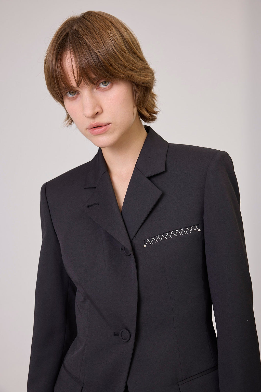 Kimhe Kim - Three Button Chloe Jacket (Black) product image 5 | TRAB K-Fashion Australia