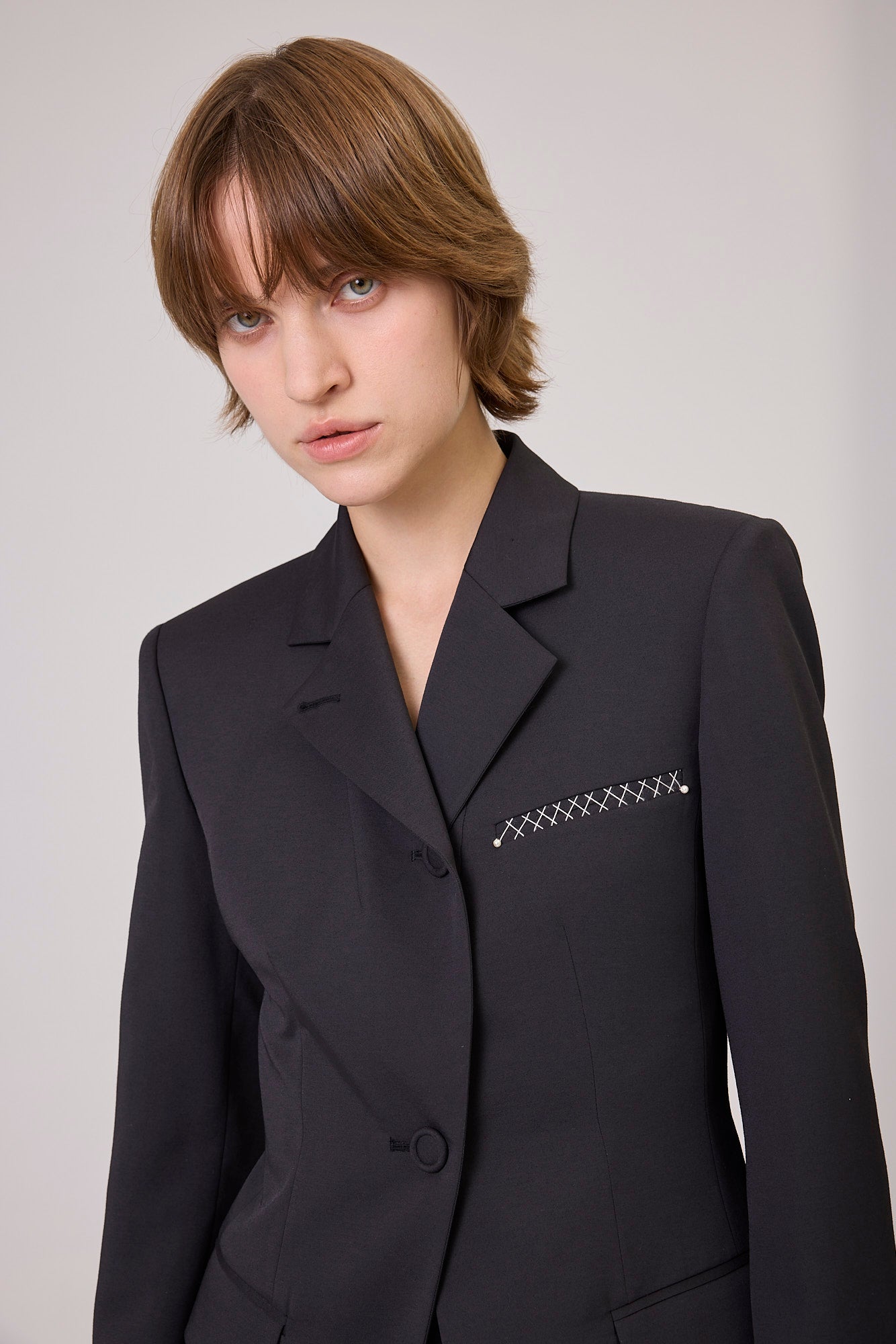 Kimhe Kim - Three Button Chloe Jacket (Black) product image 5 | TRAB K-Fashion Australia