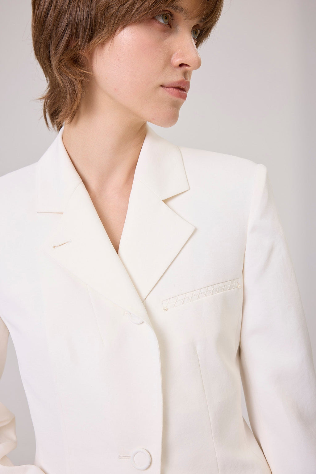 Kimhe Kim - Three Button Chloe Jacket (Ivory) product image 8 | TRAB K-Fashion Australia