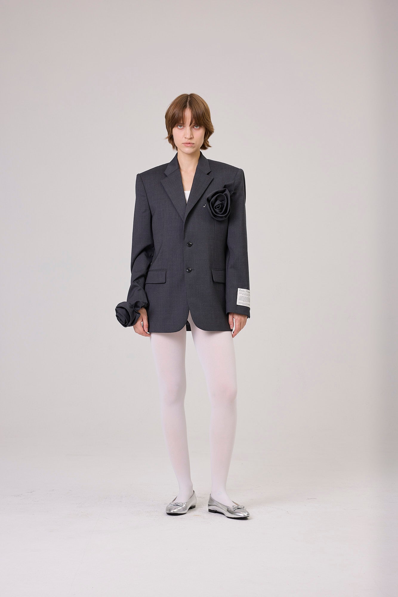 Kimhe Kim - Summer Daniel Striped Jacket (Grey) product image 1 | TRAB K-Fashion Australia