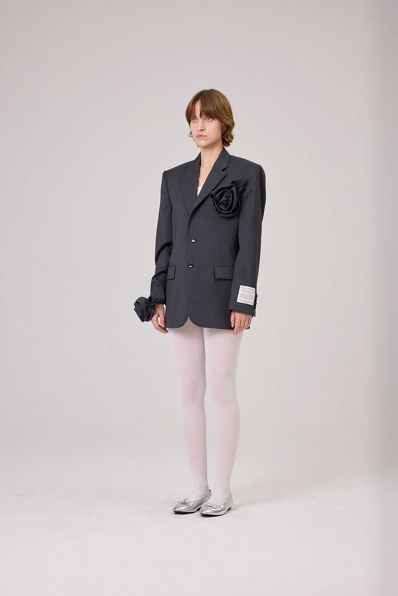 Kimhe Kim - Summer Daniel Striped Jacket (Grey) product image 2 | TRAB K-Fashion Australia