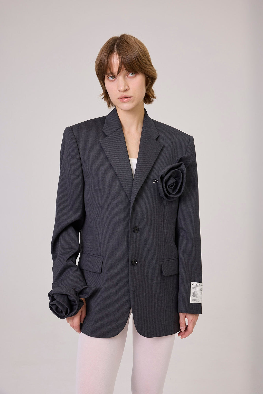 Kimhe Kim - Summer Daniel Striped Jacket (Grey) product image 5 | TRAB K-Fashion Australia