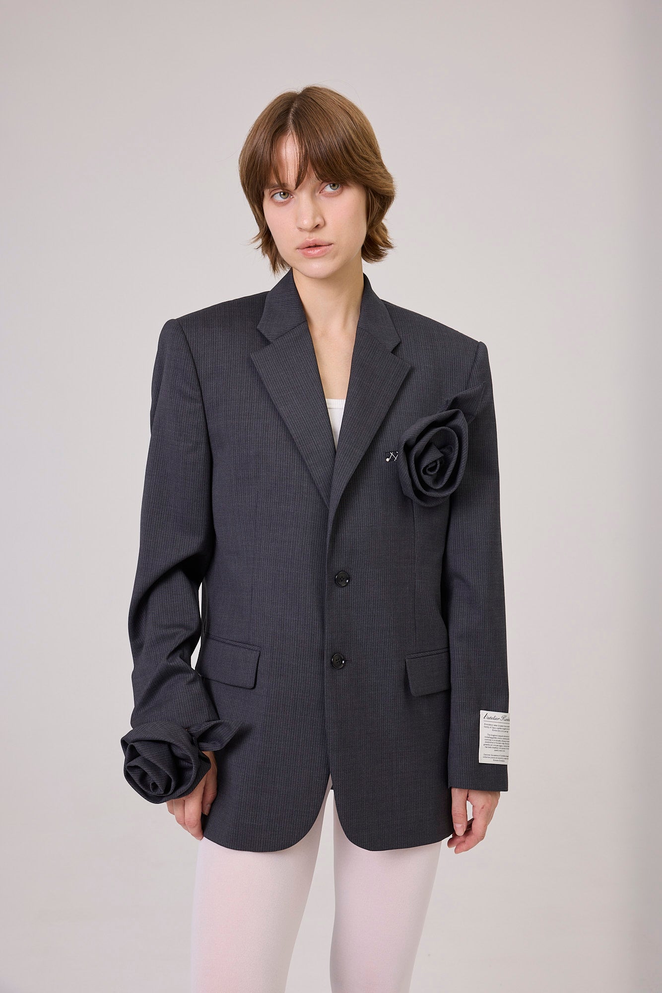 Kimhe Kim - Summer Daniel Striped Jacket (Grey) product image 5 | TRAB K-Fashion Australia