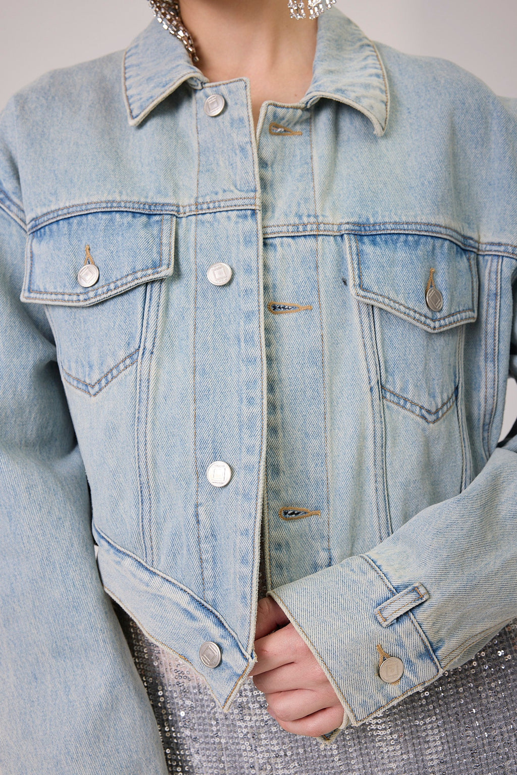 Kimhe Kim - Reformed Denim Jacket (Sky Blue) product image 5 | TRAB K-Fashion Australia