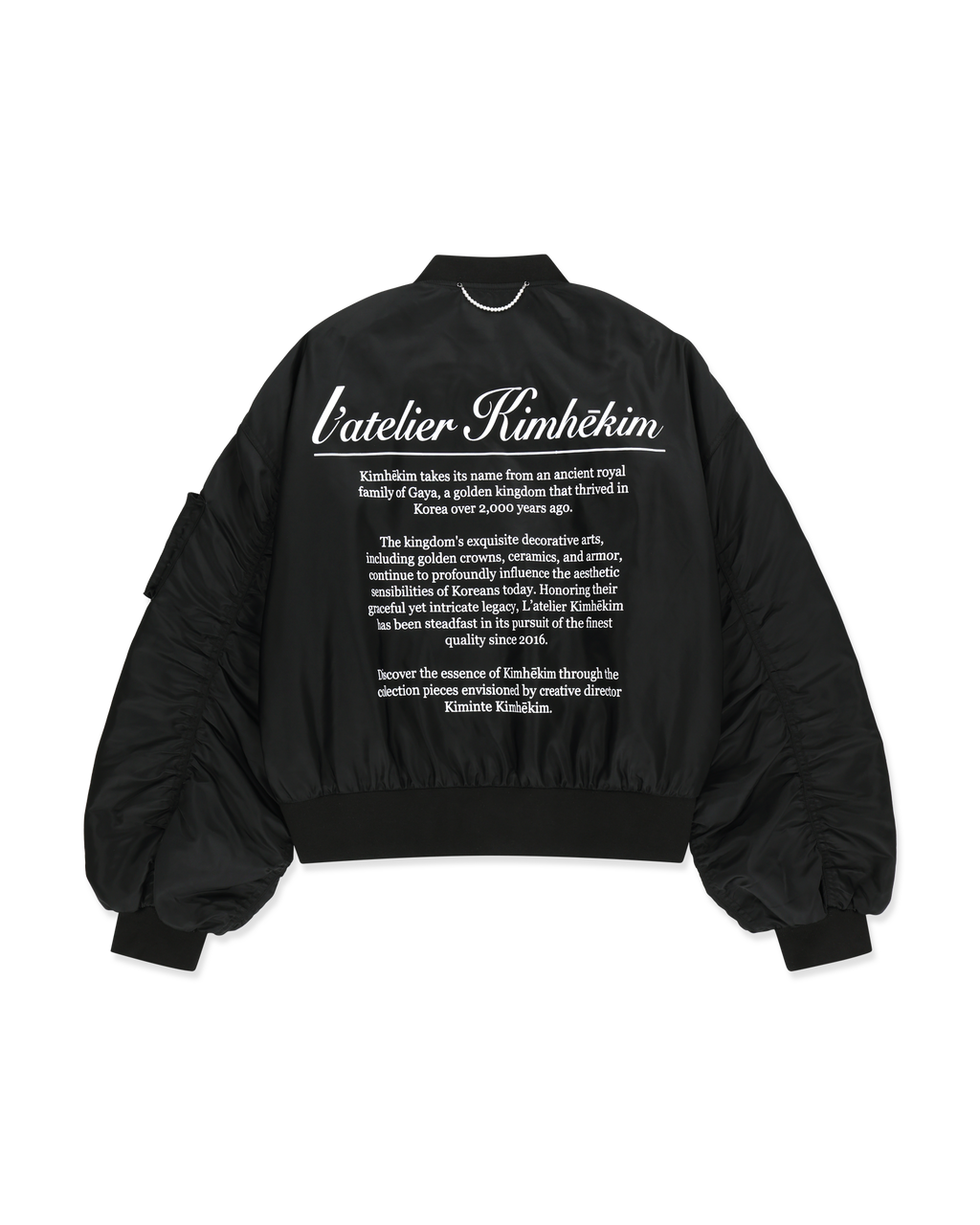 Kimhe Kim - Atelier Kimhekim Bomber Jacket (Black) product image 8 | TRAB K-Fashion Australia