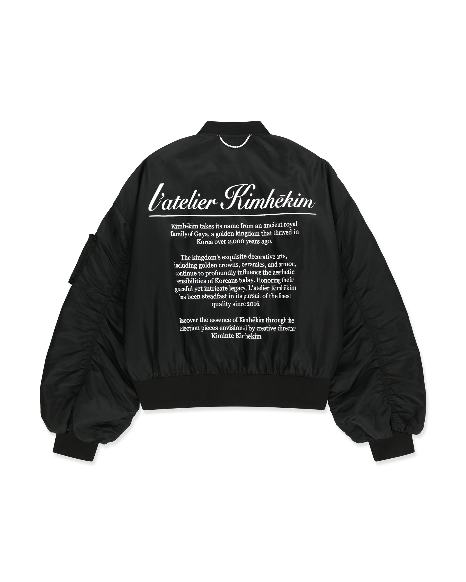Kimhe Kim - Atelier Kimhekim Bomber Jacket (Black) product image 8 | TRAB K-Fashion Australia