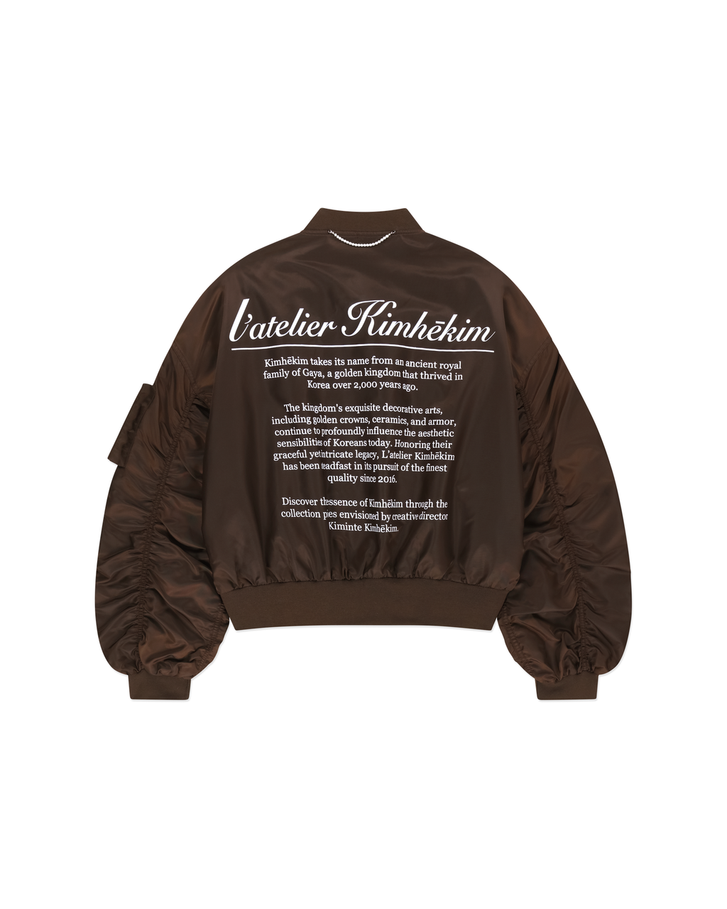 Kimhe Kim - Atelier Kimhekim Bomber Jacket (Brown) product image 7 | TRAB K-Fashion Australia