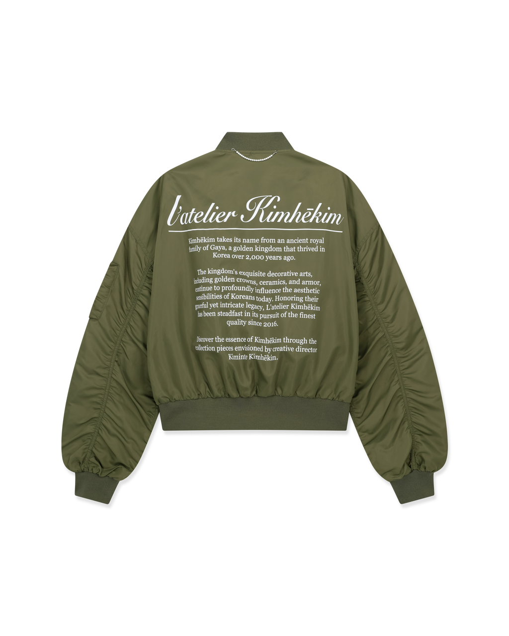 Kimhe Kim - Atelier Kimhekim Bomber Jacket (Khaki) product image 7 | TRAB K-Fashion Australia