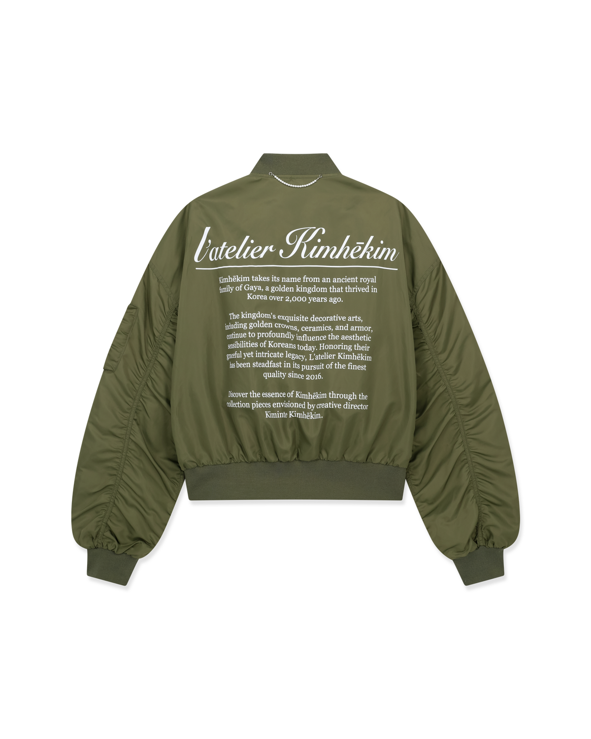 Kimhe Kim - Atelier Kimhekim Bomber Jacket (Khaki) product image 7 | TRAB K-Fashion Australia