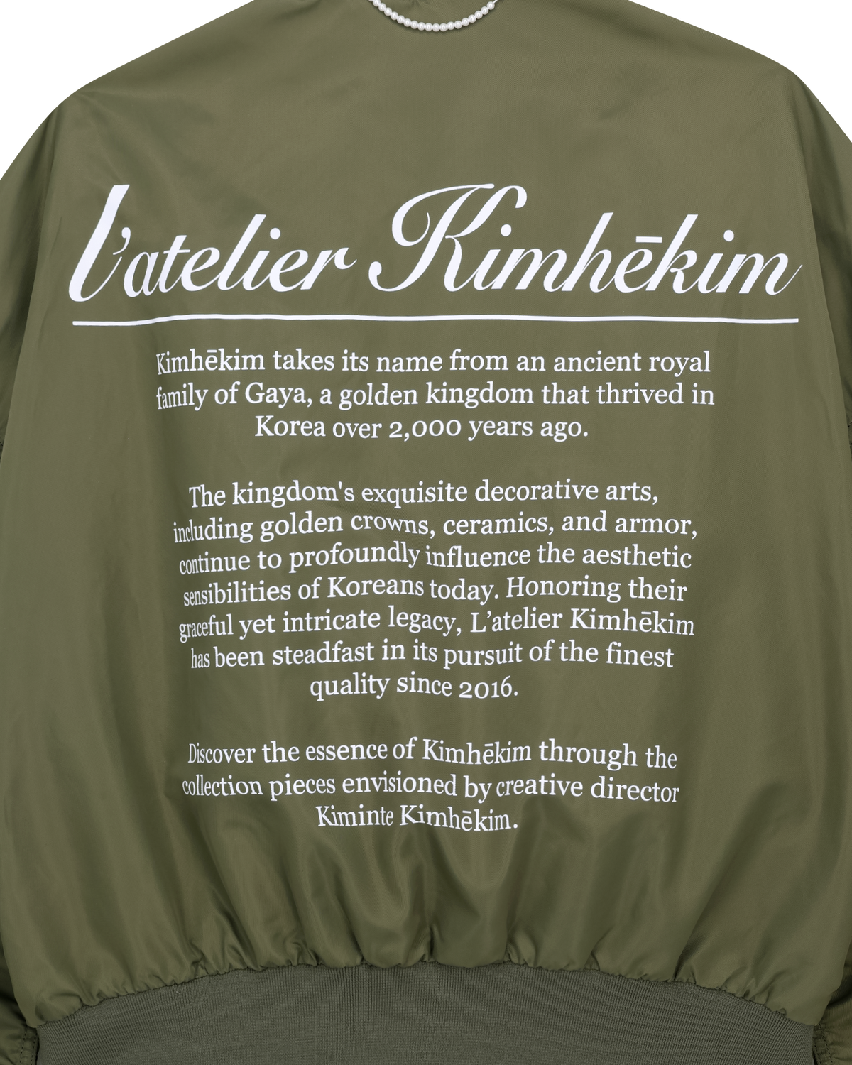 Kimhe Kim - Atelier Kimhekim Bomber Jacket (Khaki) product image 10 | TRAB K-Fashion Australia