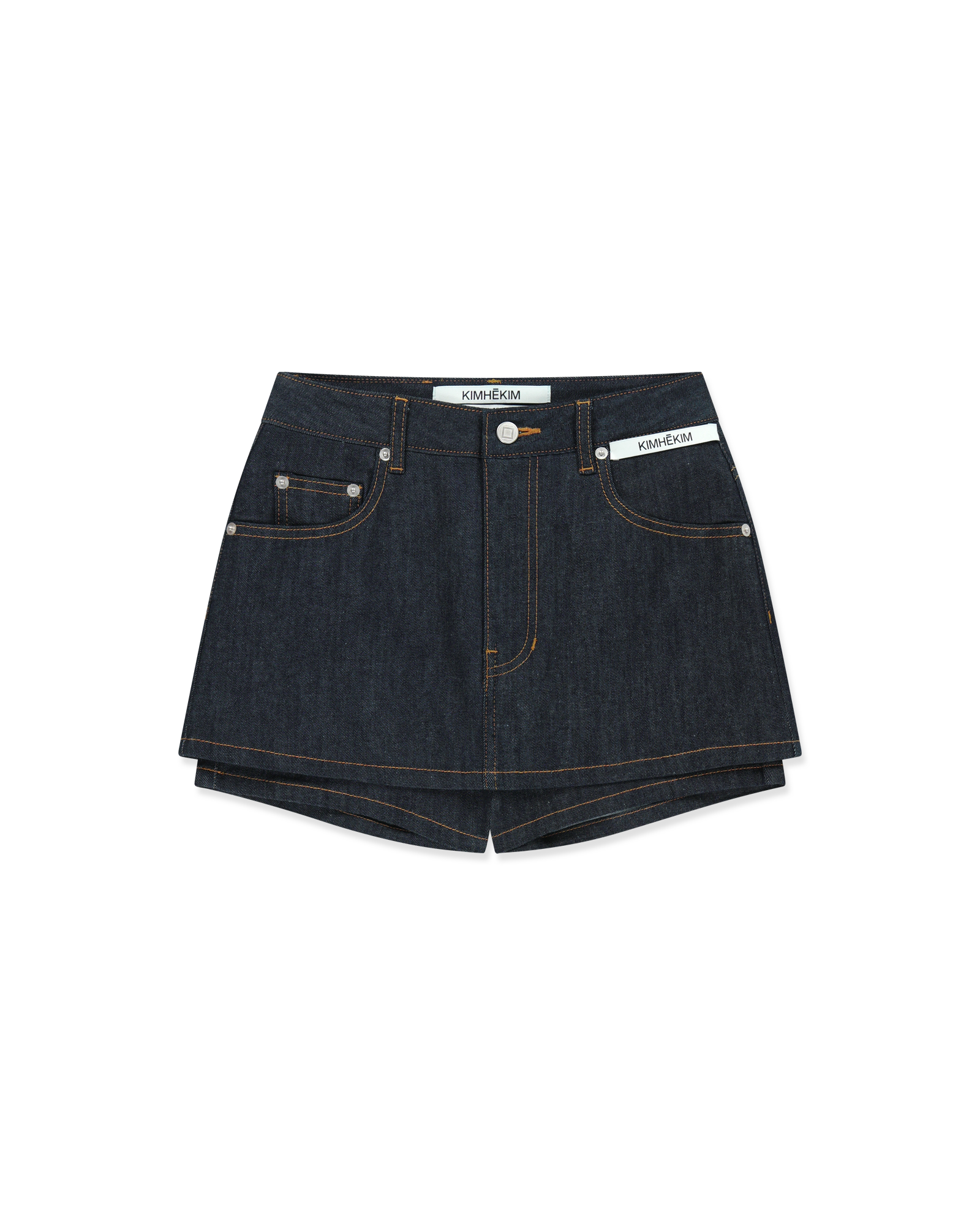 Kimhe Kim - Denim Layered Skirt Short (Blue) product image 5 | TRAB K-Fashion Australia