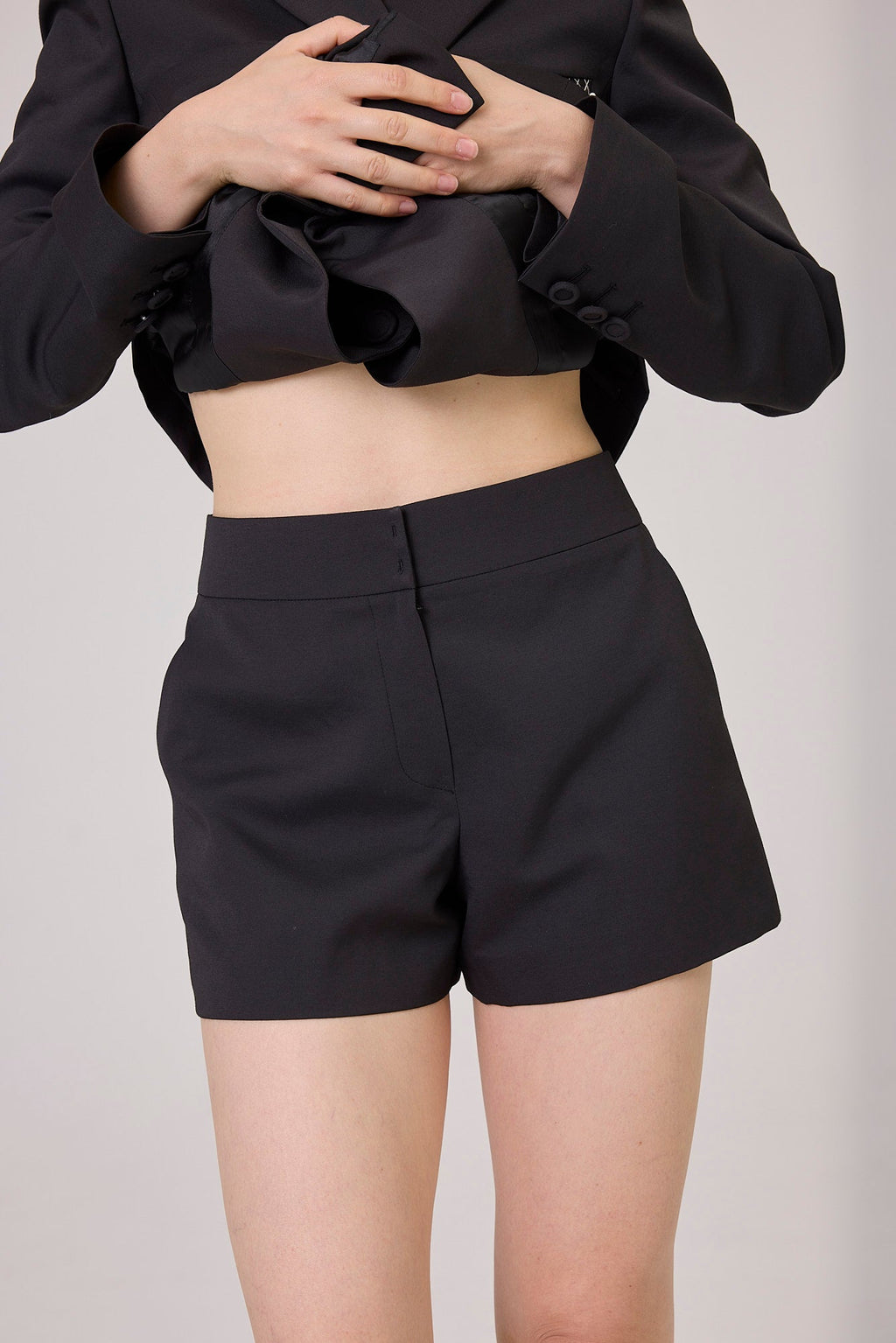 Kimhe Kim - Short Suit Pants (Black) product image 1 | TRAB K-Fashion Australia