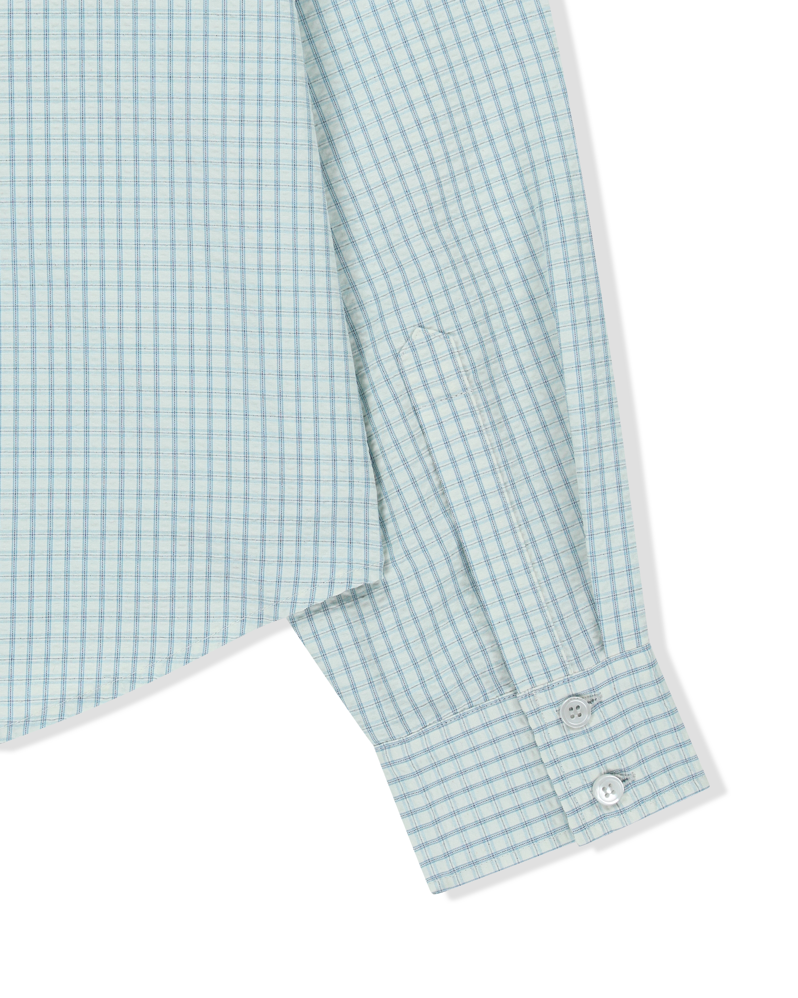 Kimhe Kim - Rose Embellished Checkered Shirt (Blue) product image 5 | TRAB K-Fashion Australia