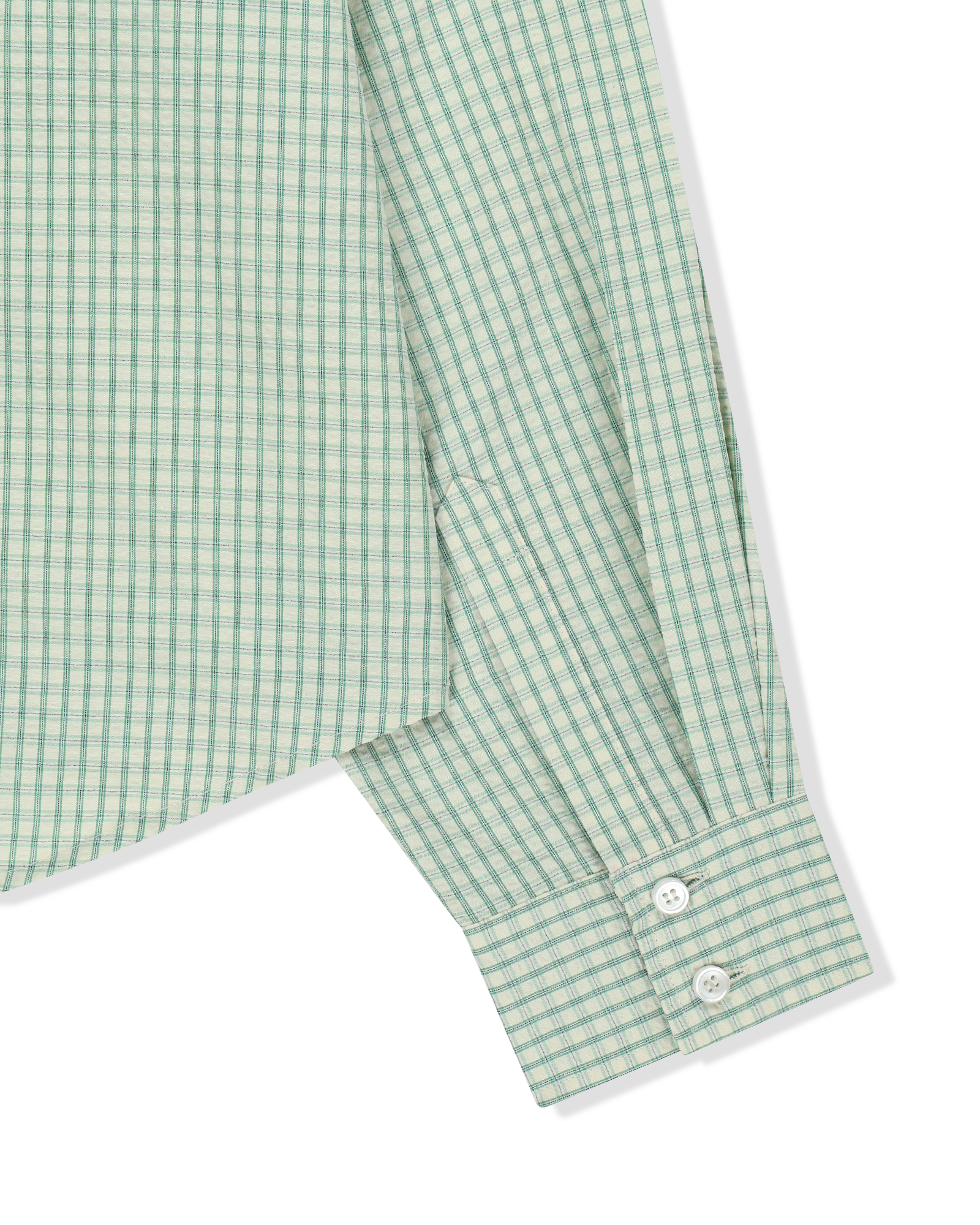 Kimhe Kim - Rose Embellished Checkered Shirt (Green) product image 5 | TRAB K-Fashion Australia