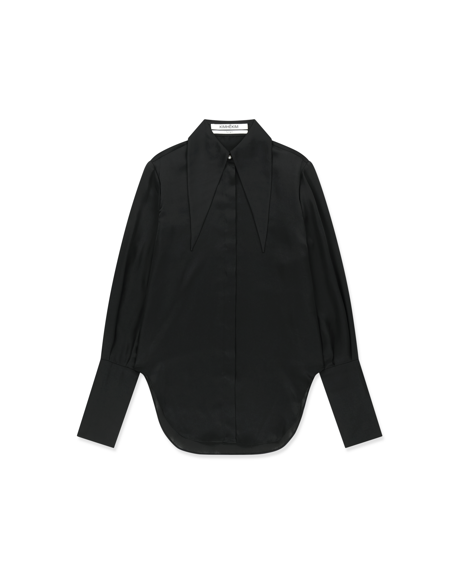Kimhe Kim - Satin Elf Shirt (Black) product image 1 | TRAB K-Fashion Australia