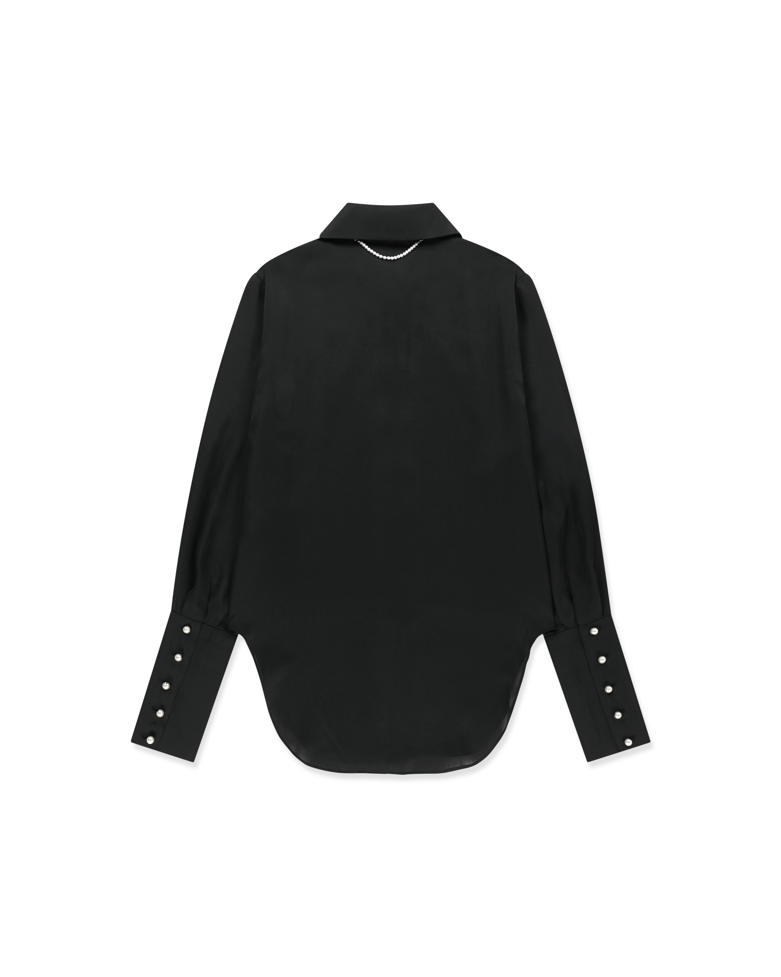 Kimhe Kim - Satin Elf Shirt (Black) product image 2 | TRAB K-Fashion Australia