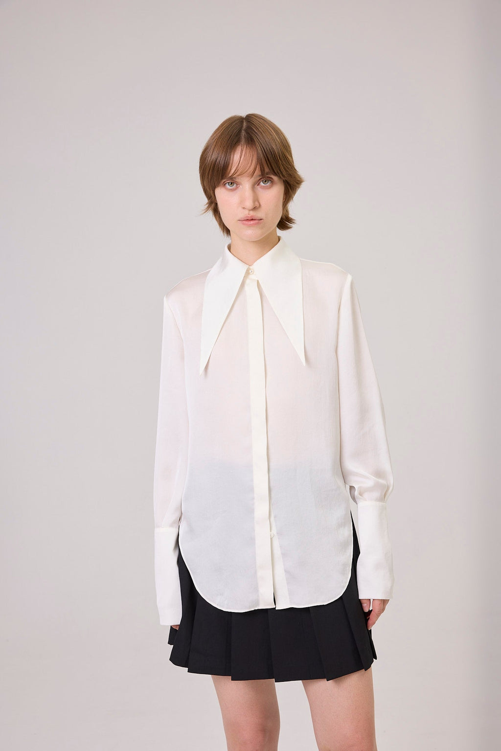 Kimhe Kim - Satin Elf Shirt (Ivory) product image 5 | TRAB K-Fashion Australia