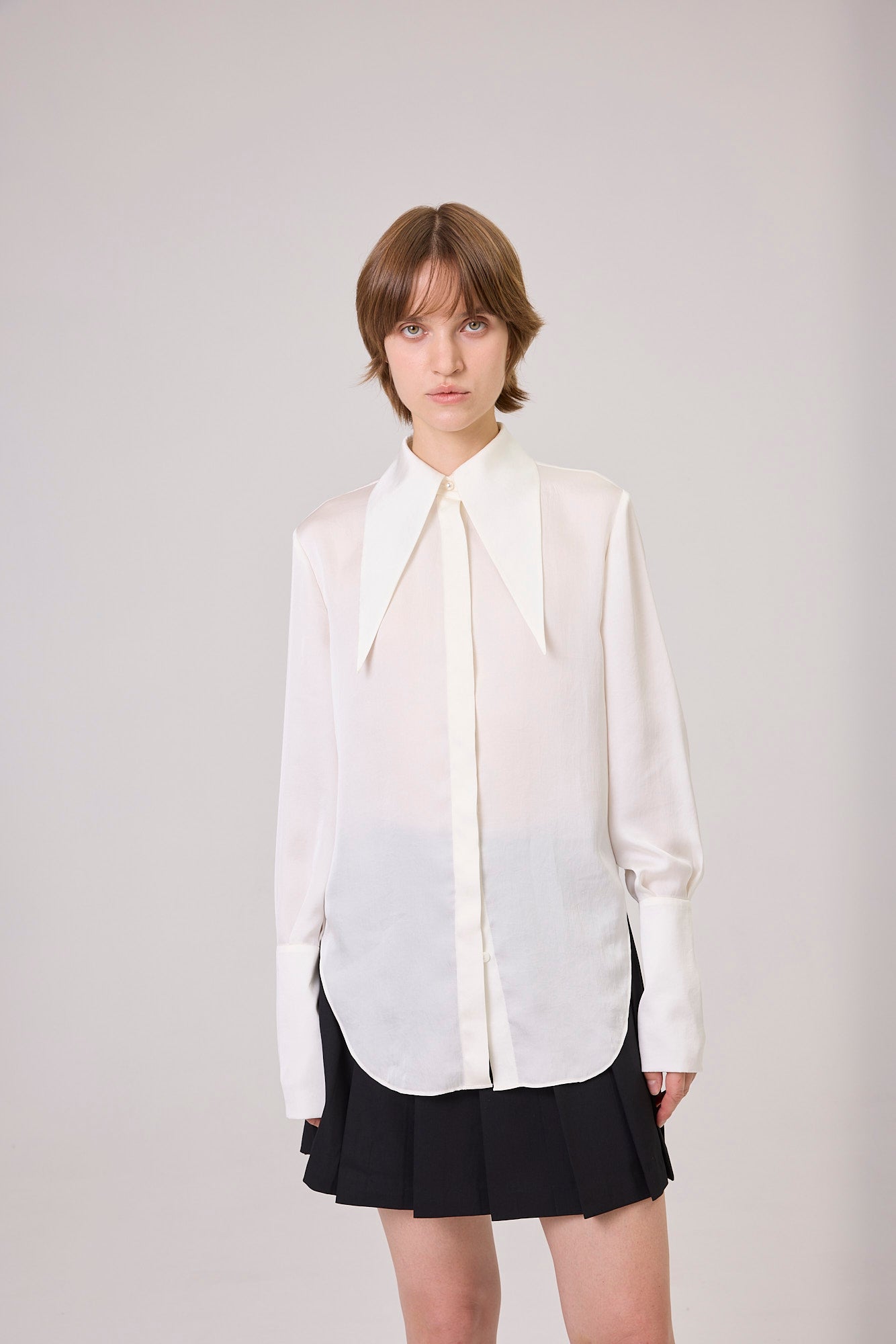 Kimhe Kim - Satin Elf Shirt (Ivory) product image 5 | TRAB K-Fashion Australia