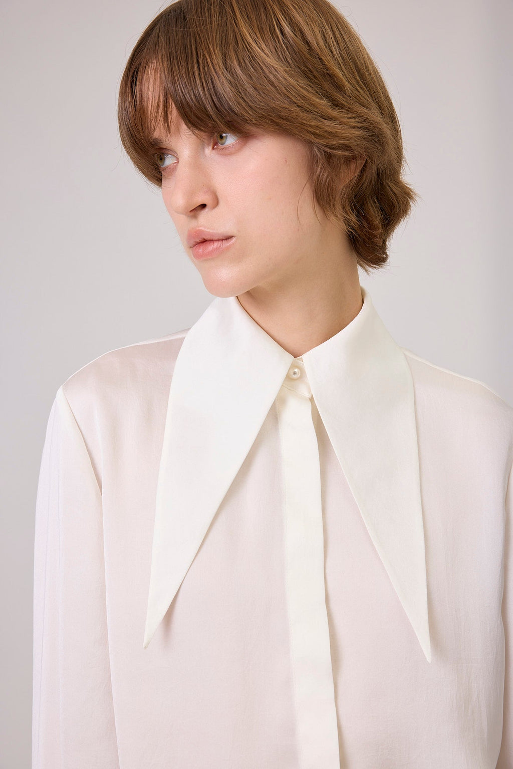 Kimhe Kim - Satin Elf Shirt (Ivory) product image 6 | TRAB K-Fashion Australia