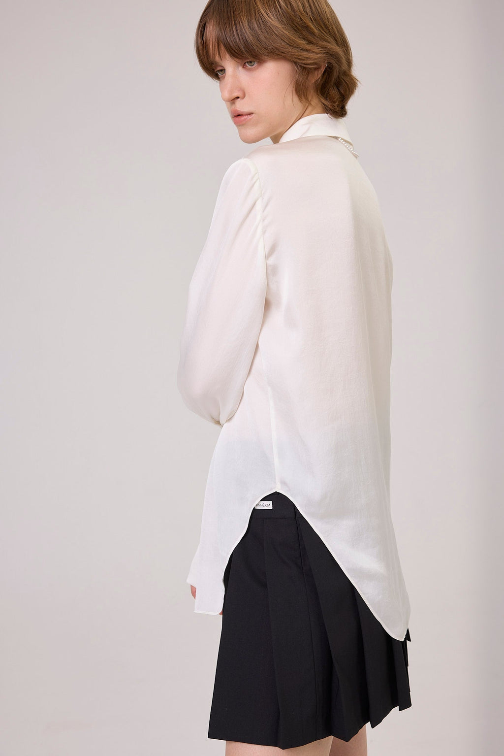 Kimhe Kim - Satin Elf Shirt (Ivory) product image 8 | TRAB K-Fashion Australia