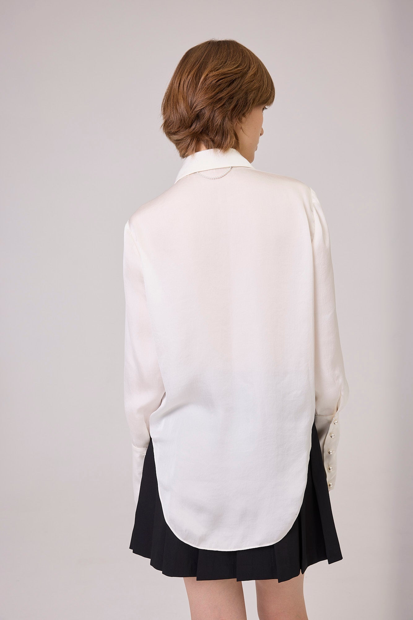 Kimhe Kim - Satin Elf Shirt (Ivory) product image 10 | TRAB K-Fashion Australia