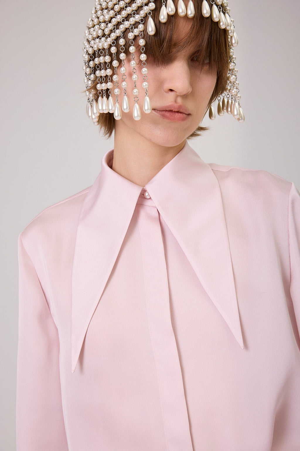 Kimhe Kim - Satin Elf Shirt (Pink) product image 2 | TRAB K-Fashion Australia