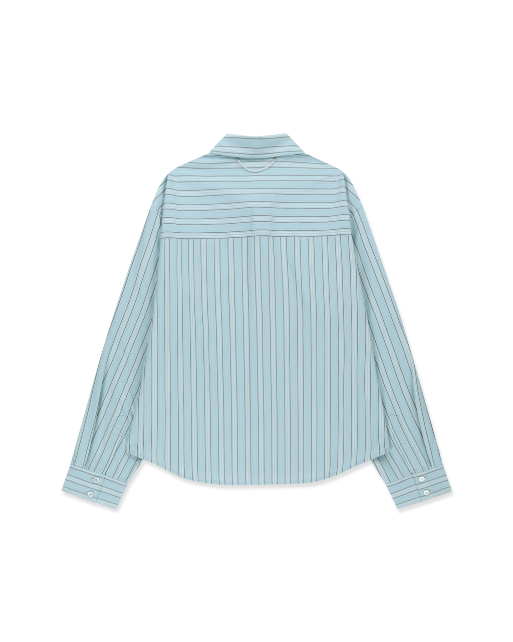 Kimhe Kim - Rose Embroidered Striped Shirt (Blue) product image 2 | TRAB K-Fashion Australia