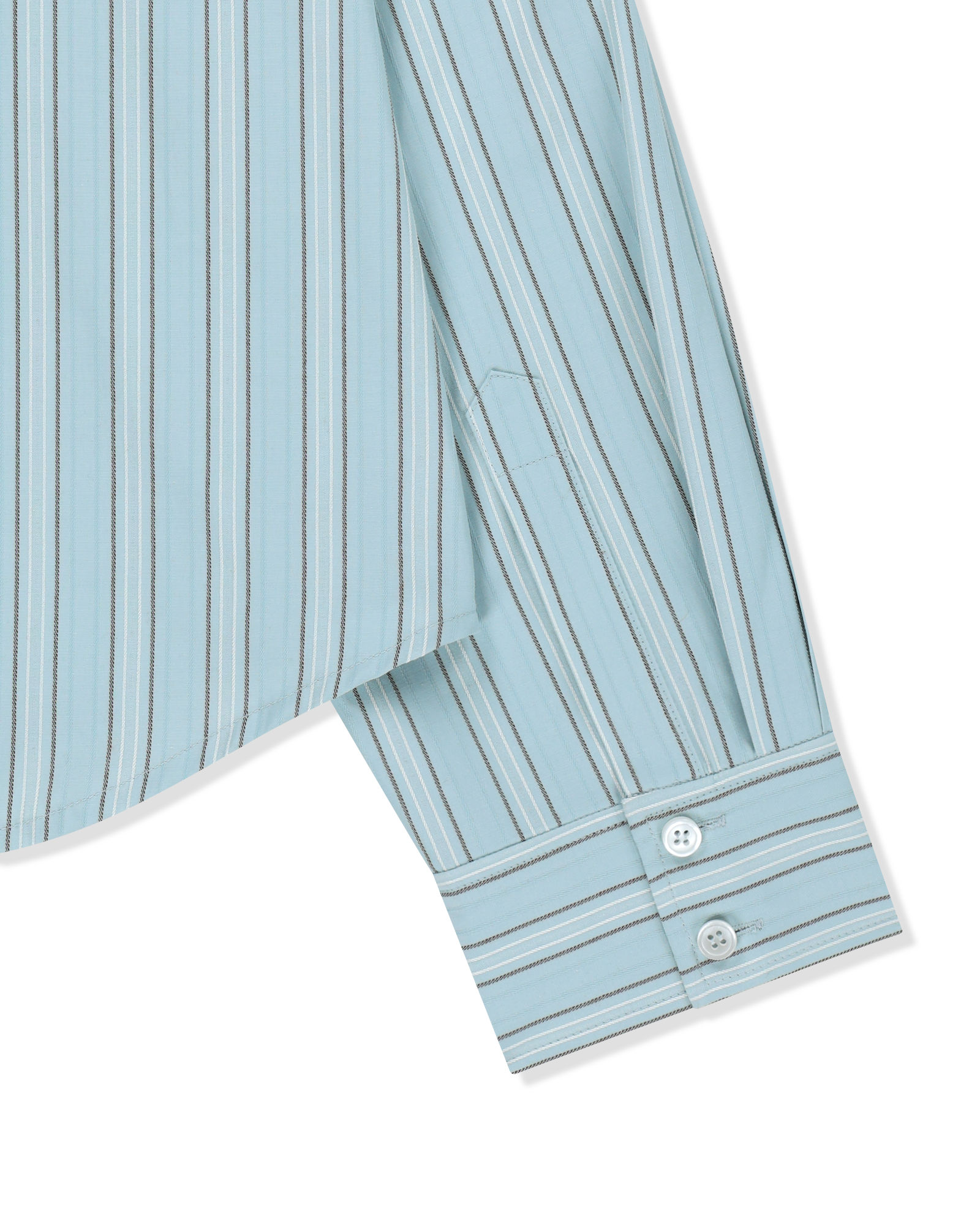 Kimhe Kim - Rose Embroidered Striped Shirt (Blue) product image 5 | TRAB K-Fashion Australia