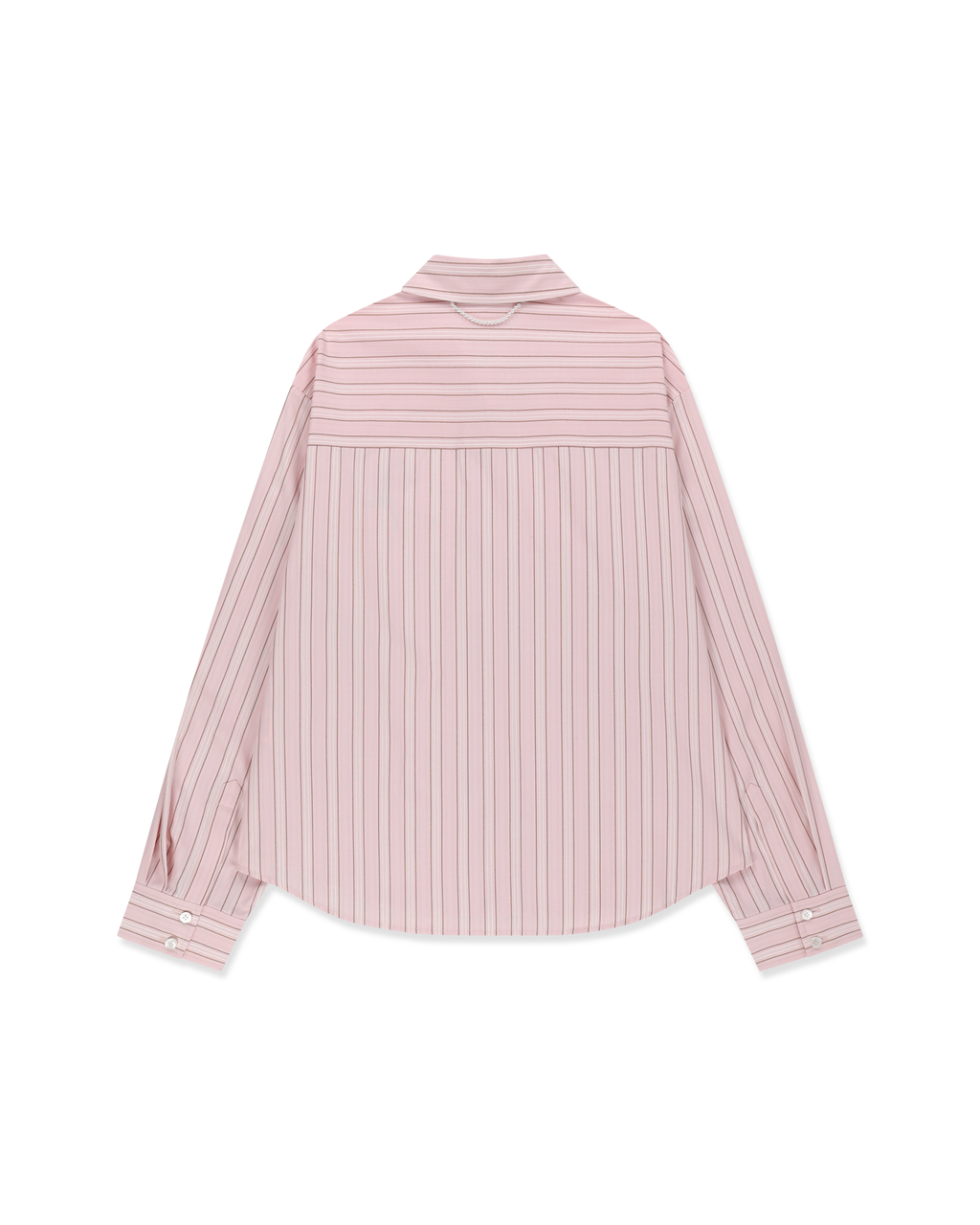 Kimhe Kim - Rose Embroidered Striped Shirt (Pink) product image 7 | TRAB K-Fashion Australia