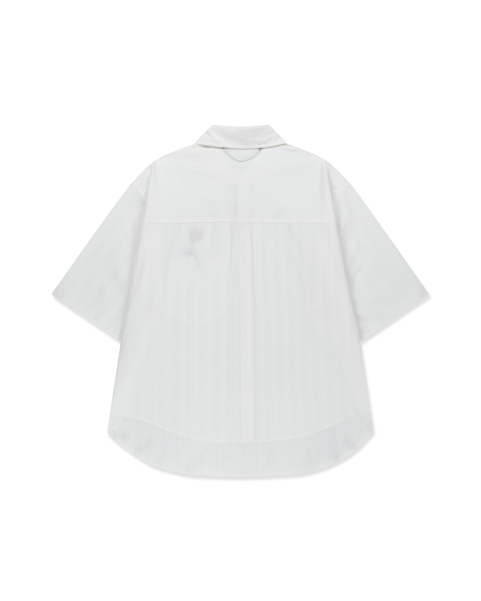 Kimhe Kim - Rose Embroidered Striped Short Sleeve Shirt (White) product image 8 | TRAB K-Fashion Australia