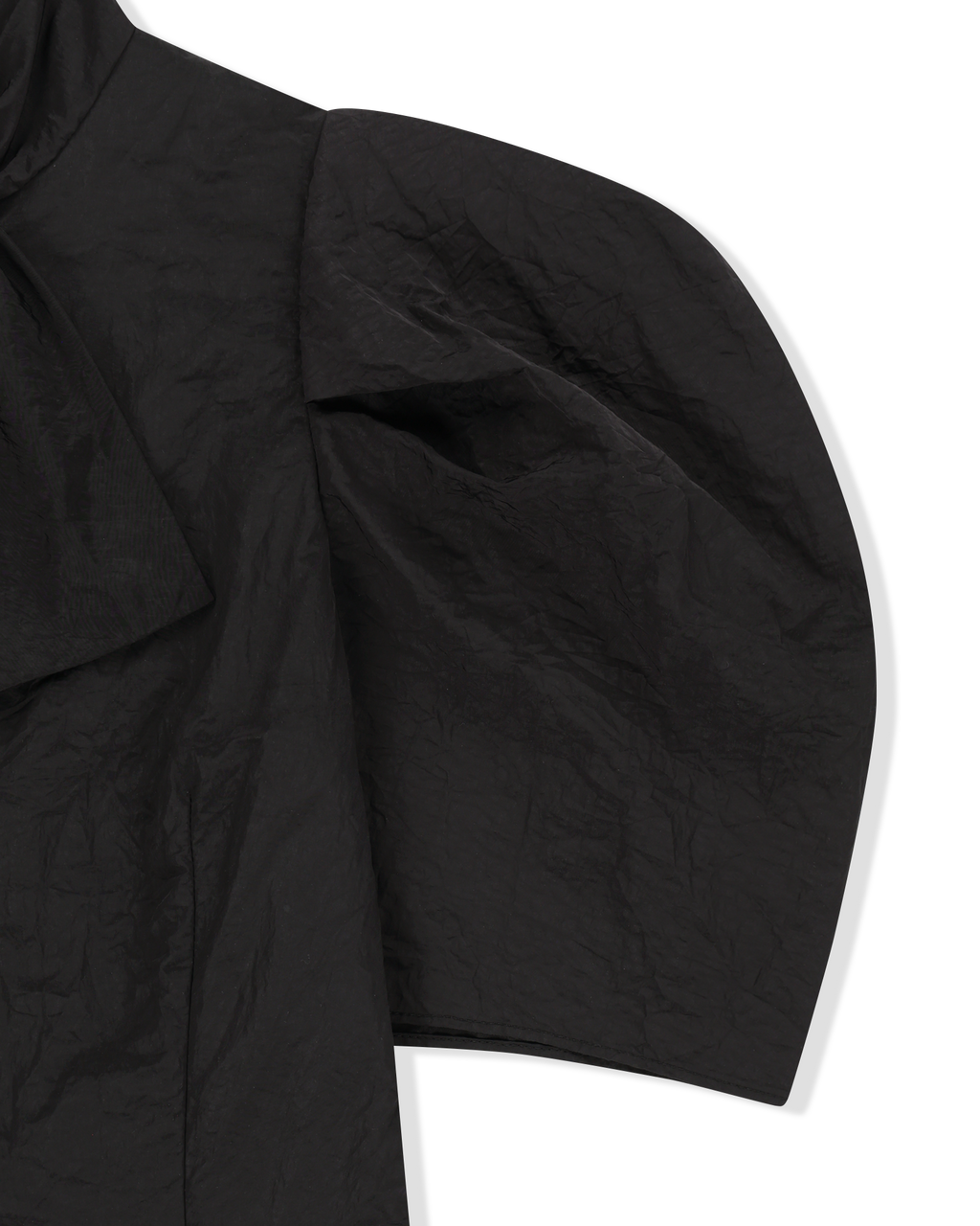 Kimhe Kim - Scarf Puff Sleeve Shirt (Black) product image 12 | TRAB K-Fashion Australia