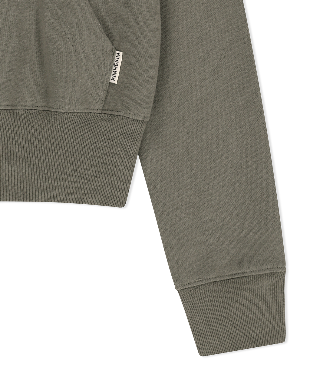 Kimhe Kim - Ash Button Zip-Up Hoodie (Khaki) product image 9 | TRAB K-Fashion Australia