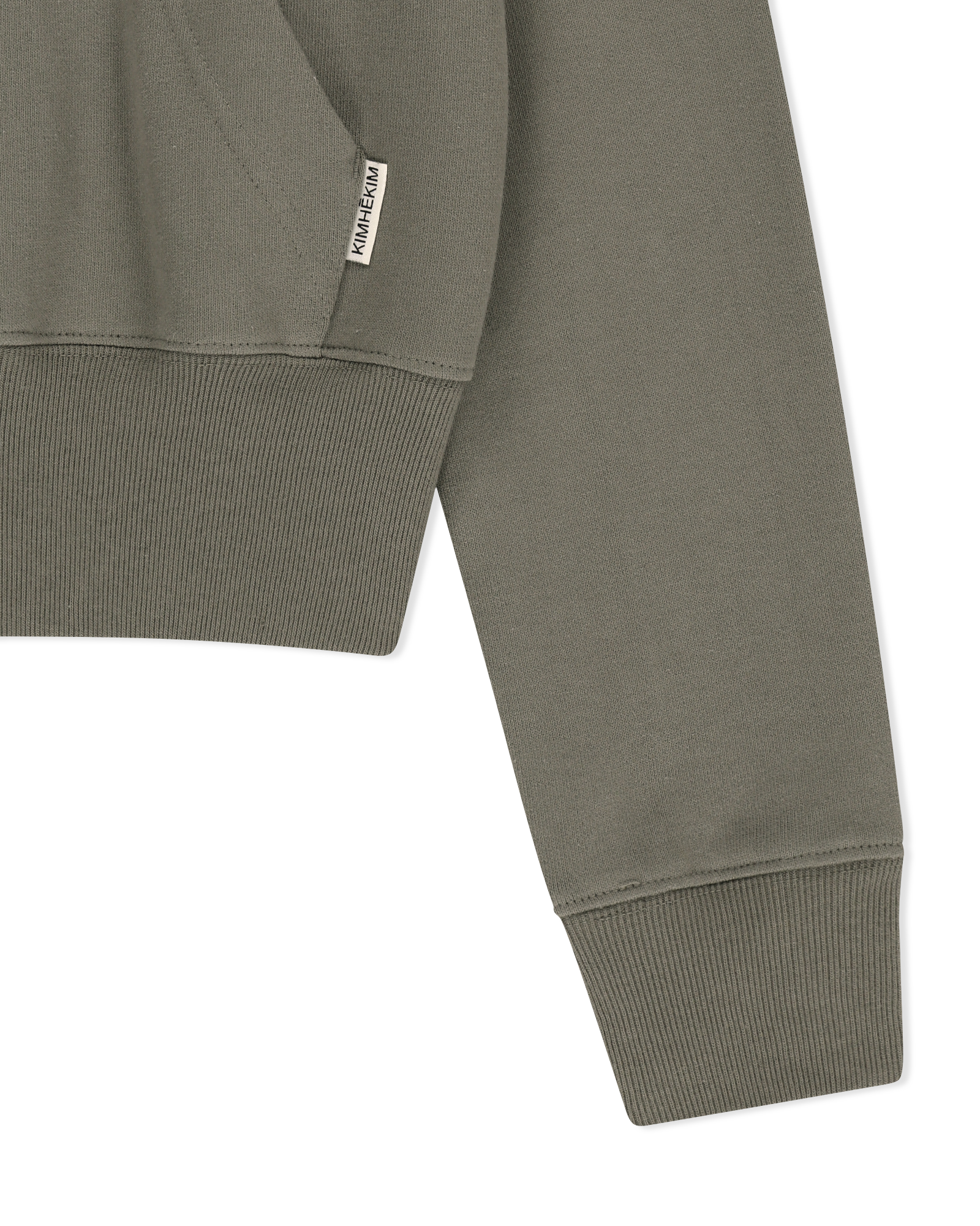 Kimhe Kim - Ash Button Zip-Up Hoodie (Khaki) product image 9 | TRAB K-Fashion Australia