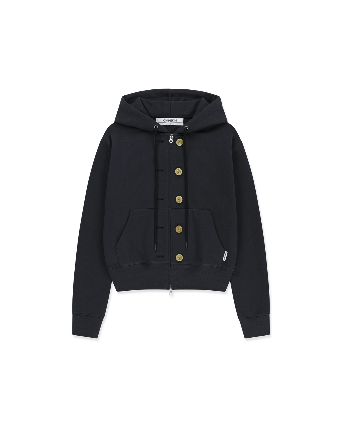 Kimhe Kim - Ash Button Zip-Up Hoodie (Navy) product image 6 | TRAB K-Fashion Australia