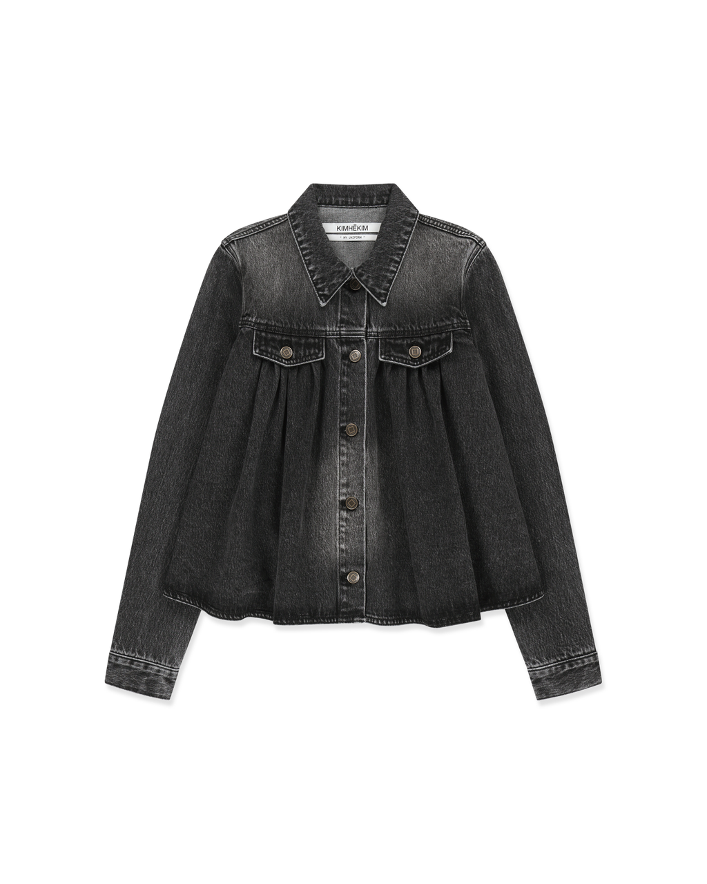 Kimhe Kim - Julia Shirring Denim Jacket (Black) product image 6 | TRAB K-Fashion Australia