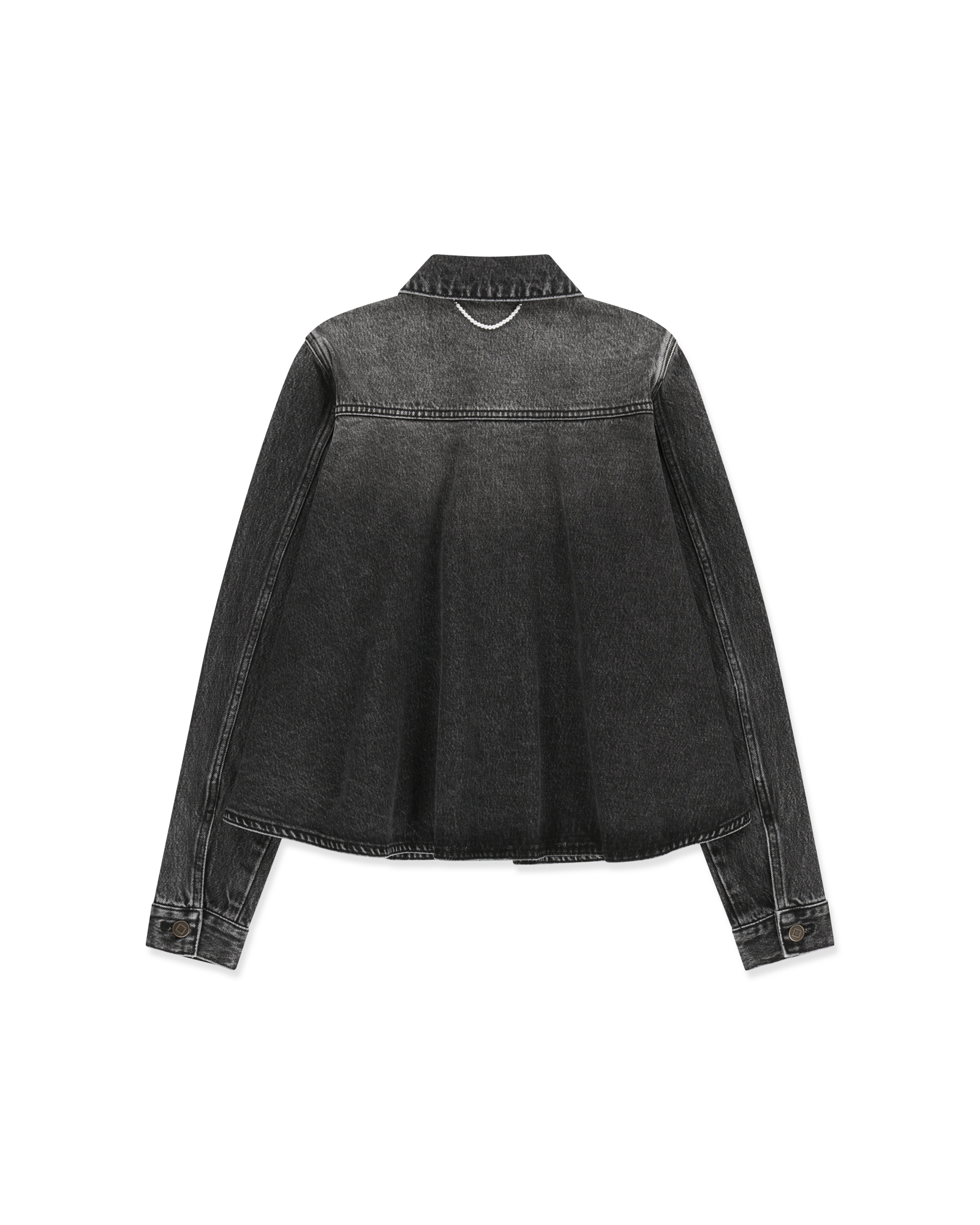 Kimhe Kim - Julia Shirring Denim Jacket (Black) product image 7 | TRAB K-Fashion Australia