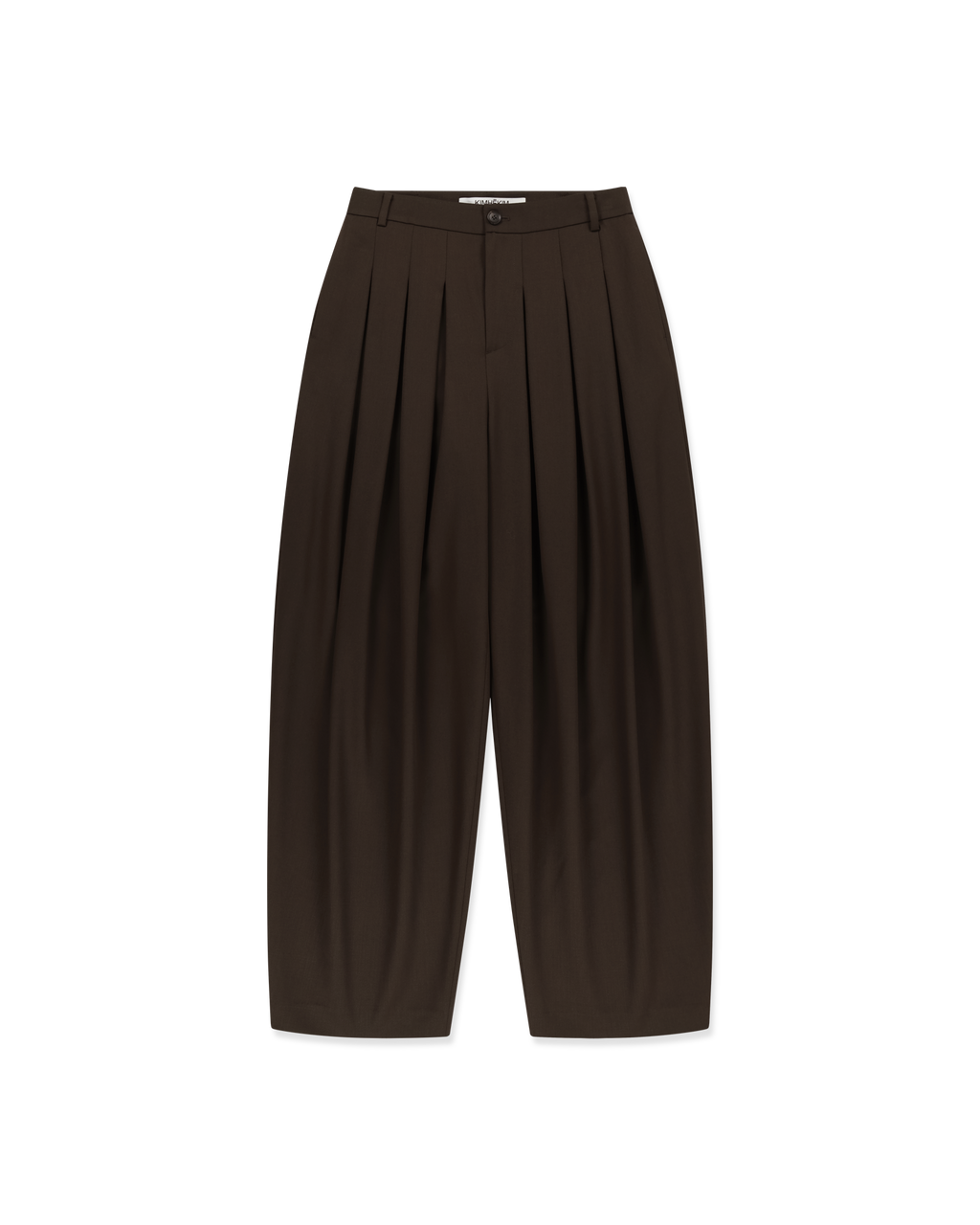 Kimhe Kim - Alex Pintuck Pants (Brown) product image 6 | TRAB K-Fashion Australia
